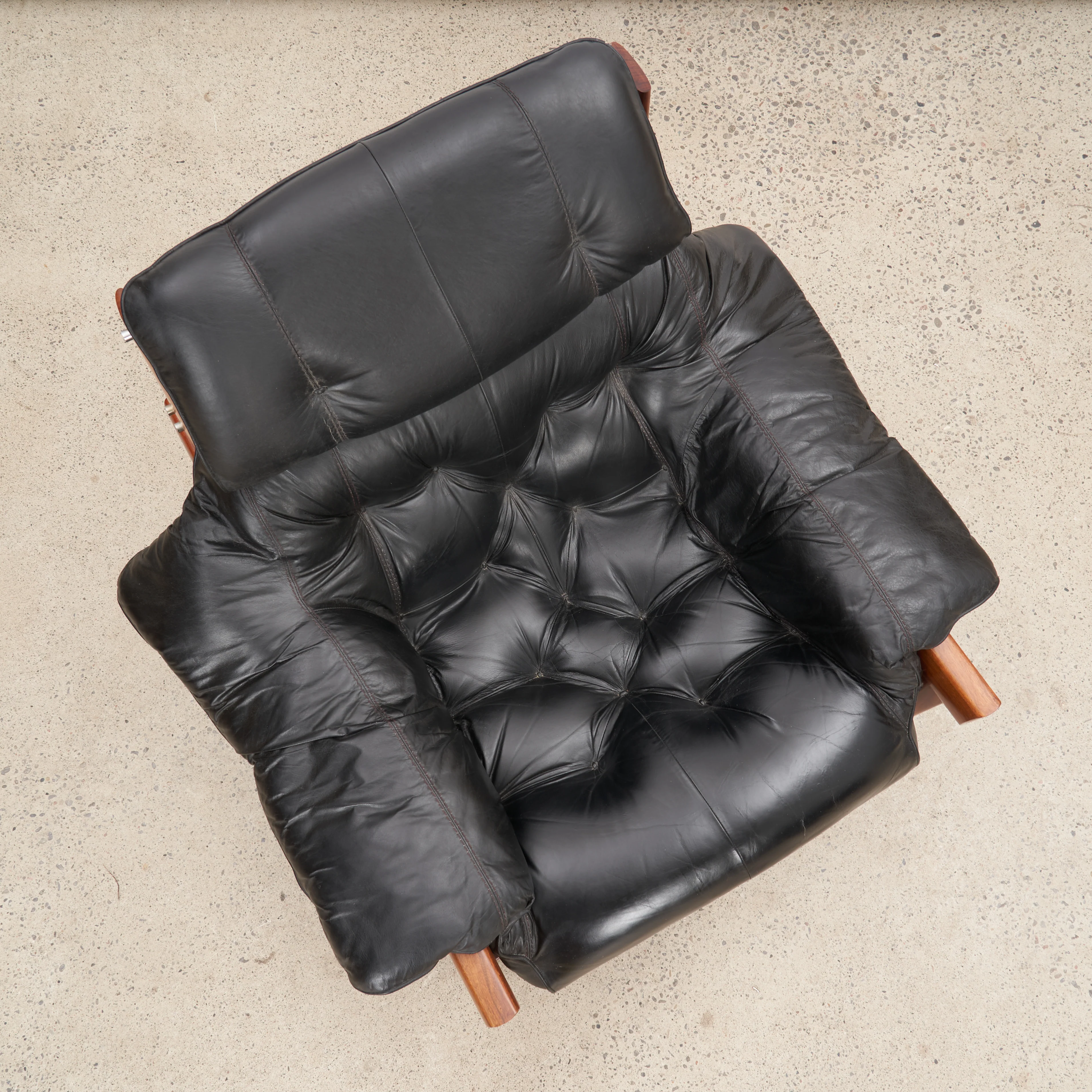 'MP-43' Brazilian Rosewood & Leather Lounge Chair by Percival Lafer - Image 6