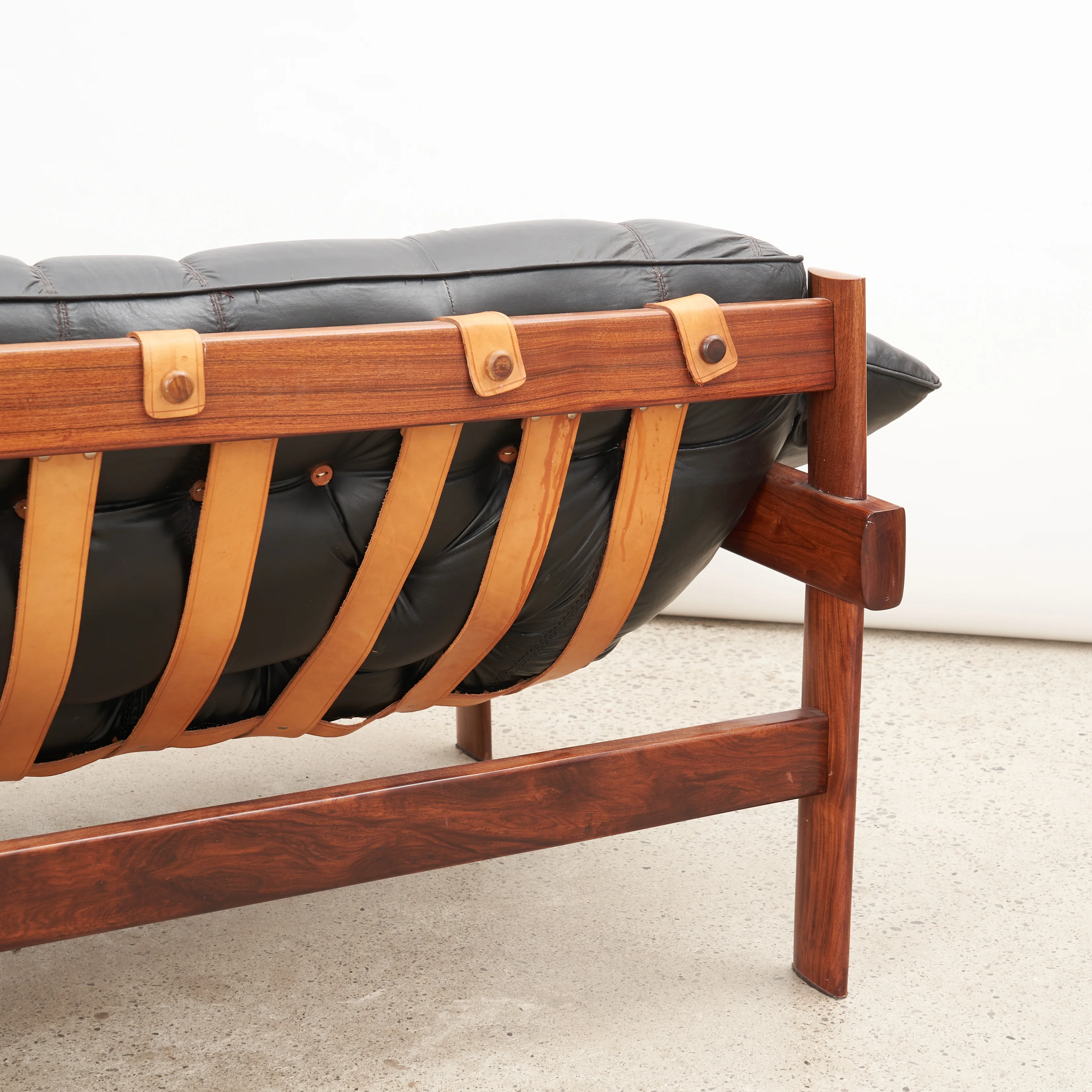 'MP-41' Brazilian Rosewood & Leather Two Seater Sofa by Percival Lafer - Image 10