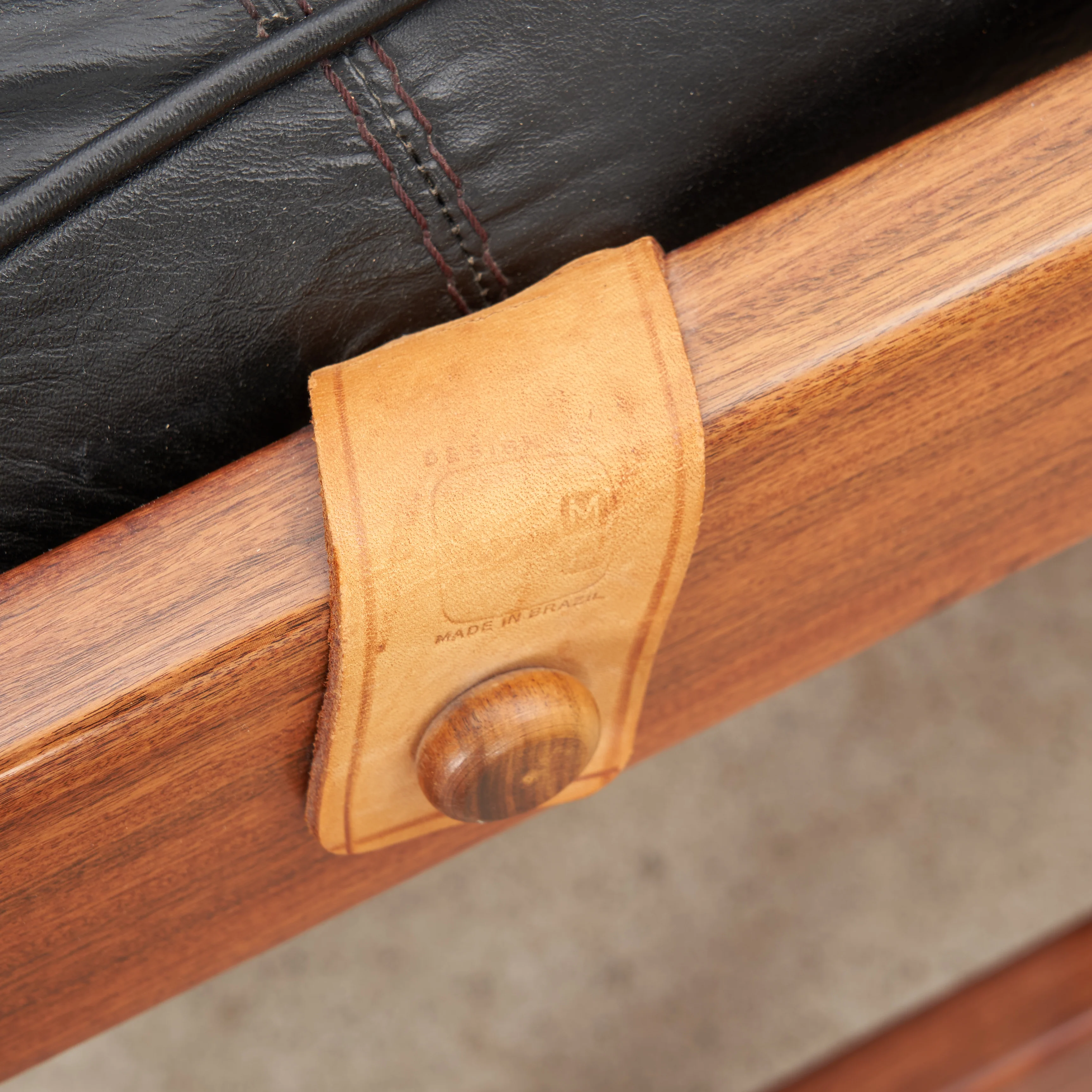 'MP-41' Brazilian Rosewood & Leather Two Seater Sofa by Percival Lafer - Image 11