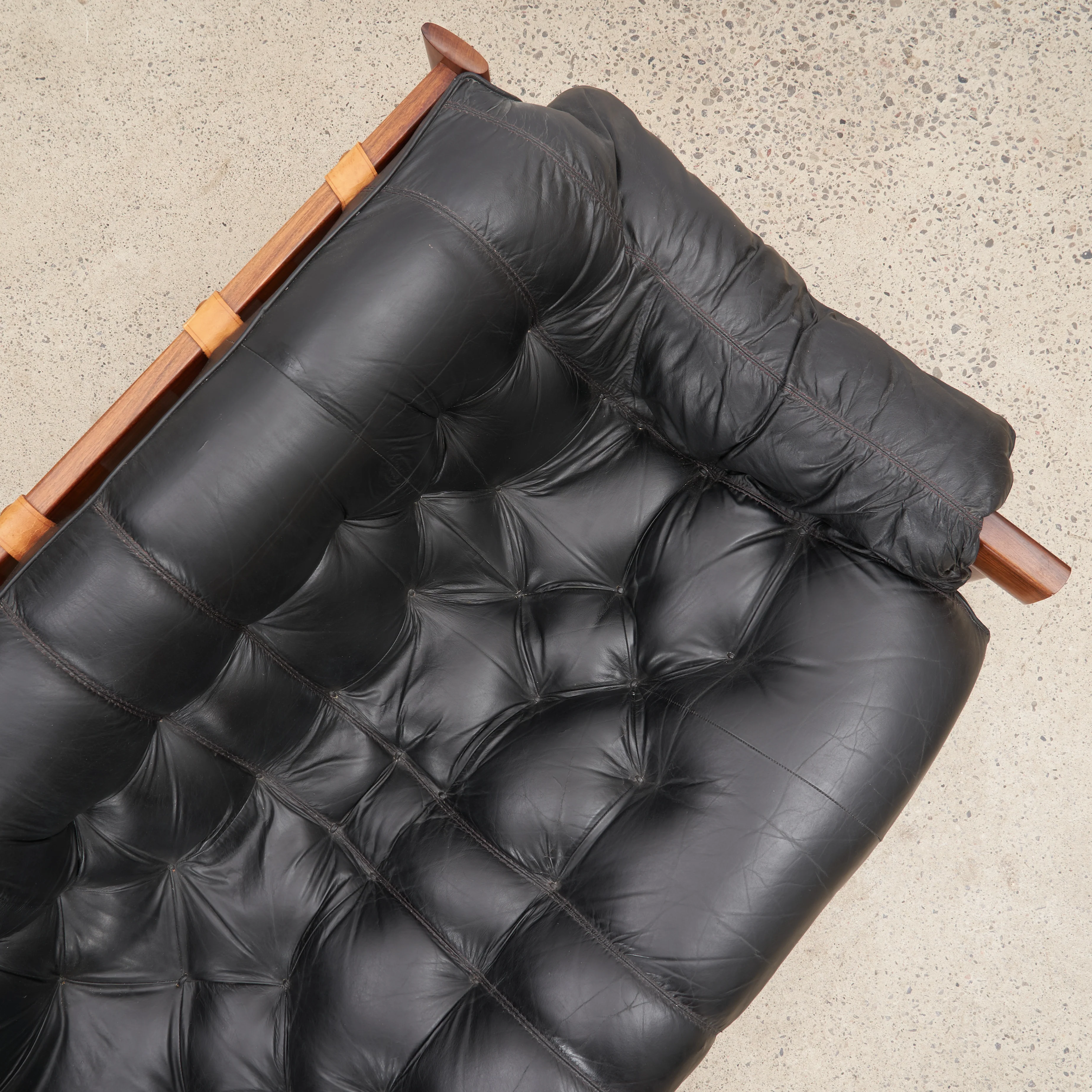 'MP-41' Brazilian Rosewood & Leather Two Seater Sofa by Percival Lafer - Image 7