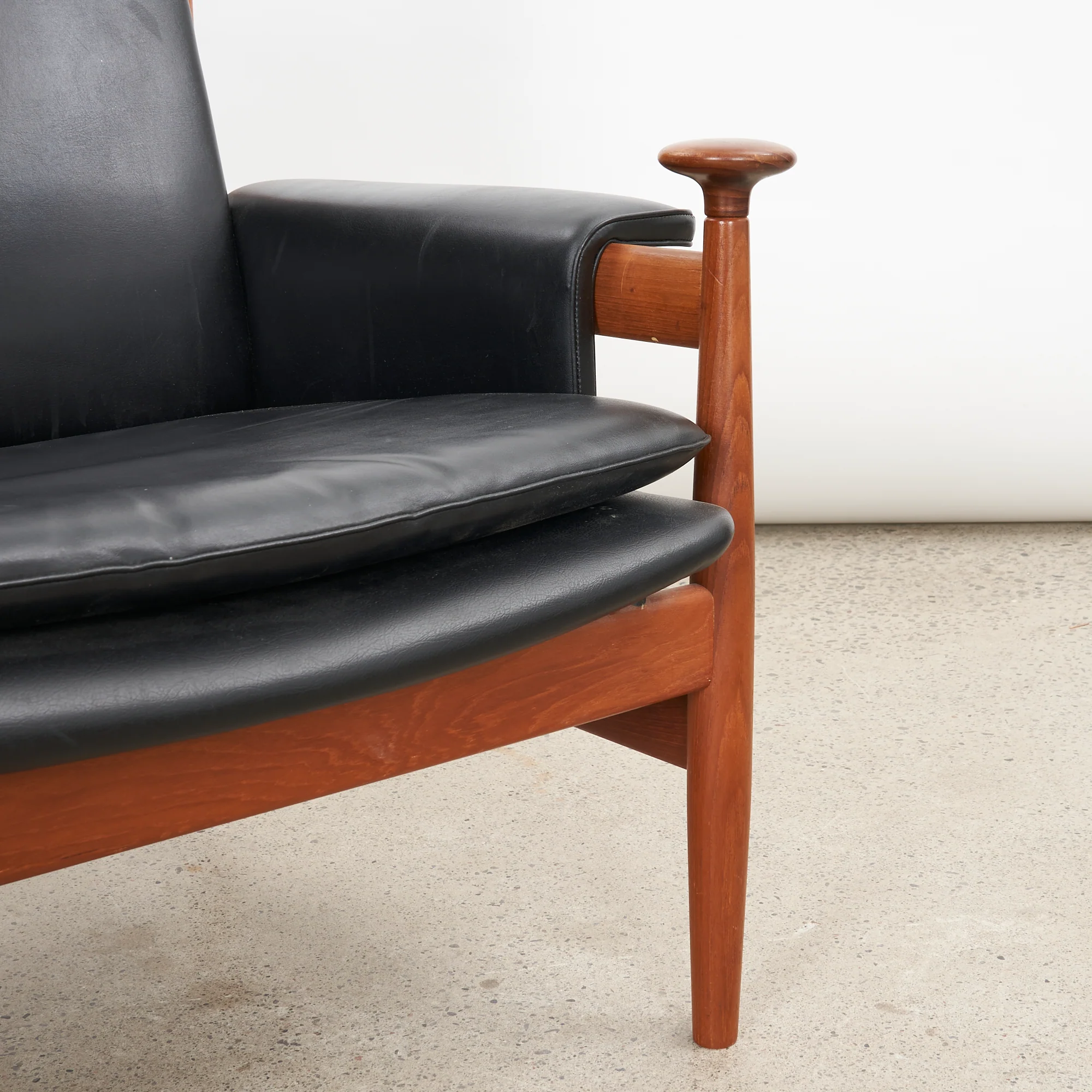 'Bwana' Teak & Leather Lounge Chair & Ottoman by Finn Juhl for France & Søn, Denmark - Image 15