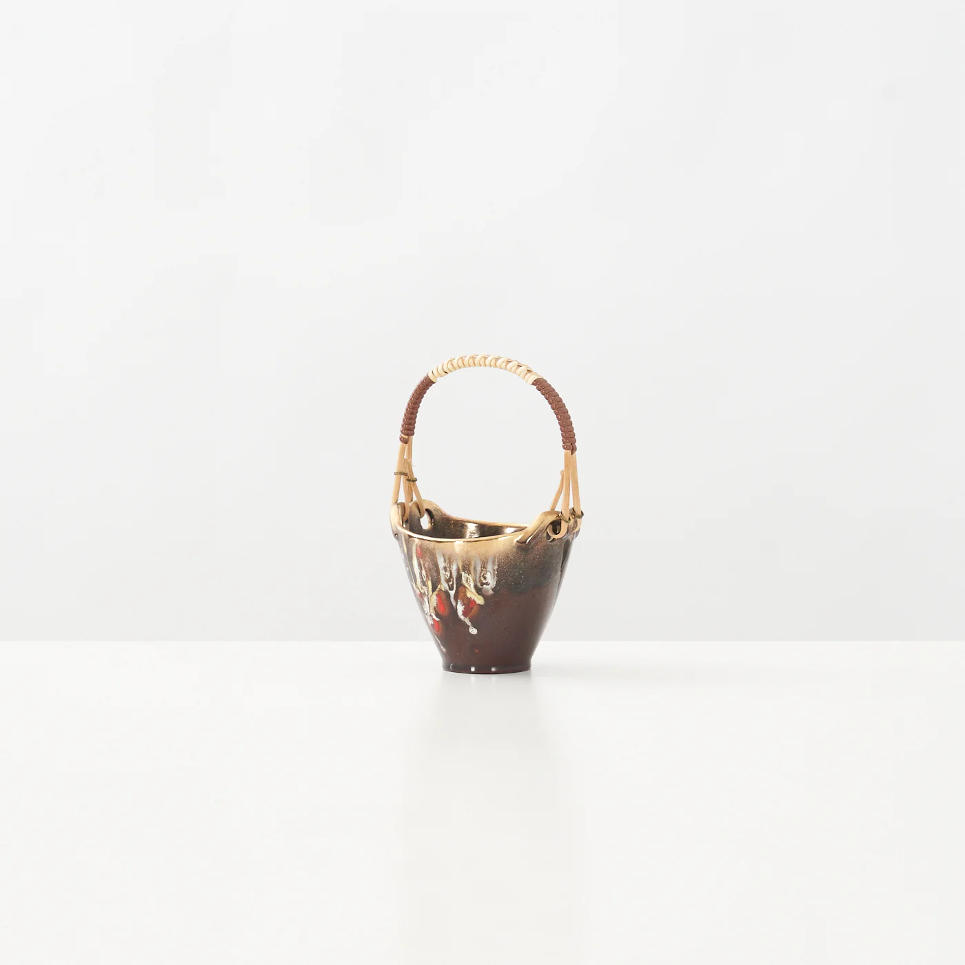 Small Ceramic West German Basket