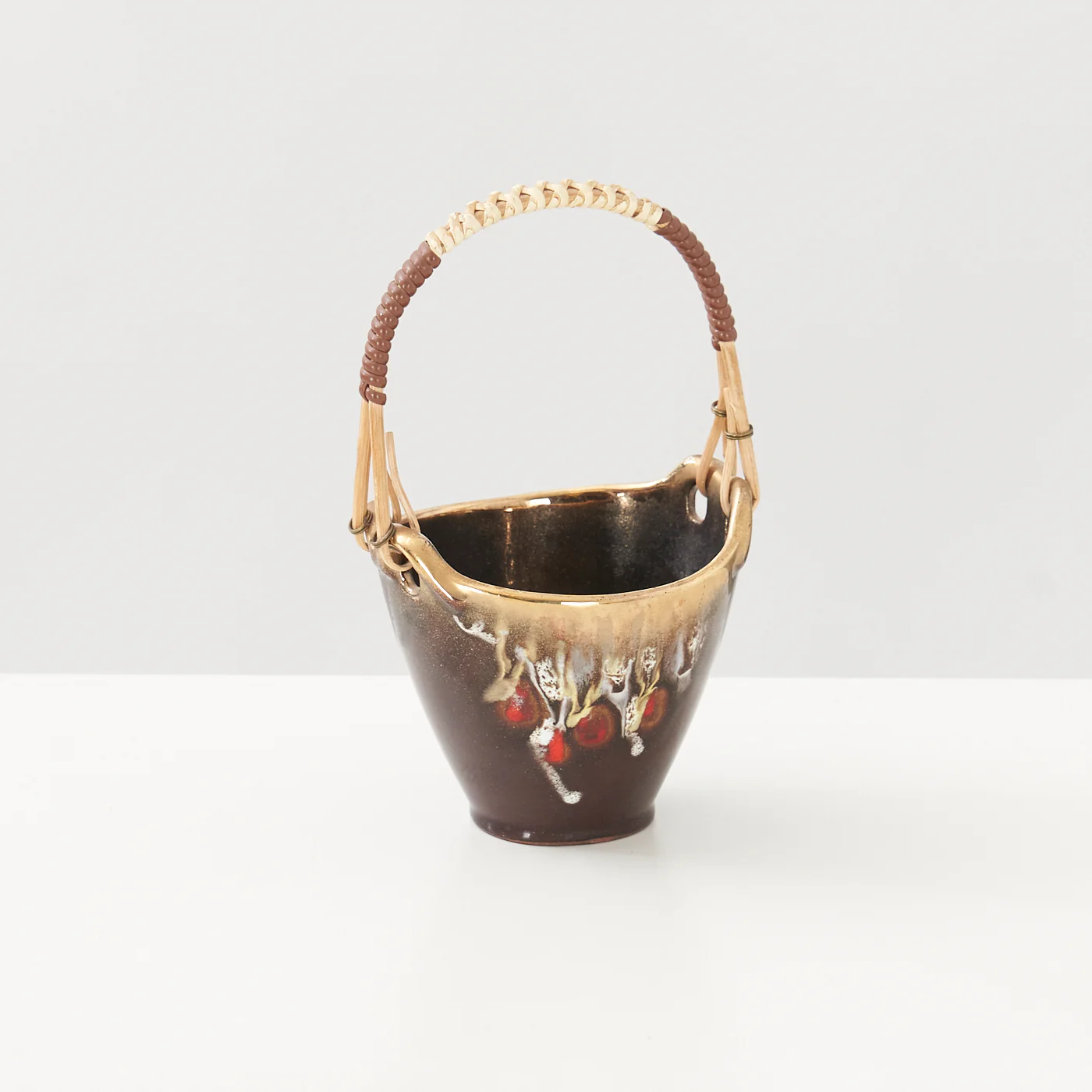 Small Ceramic West German Basket - Image 2