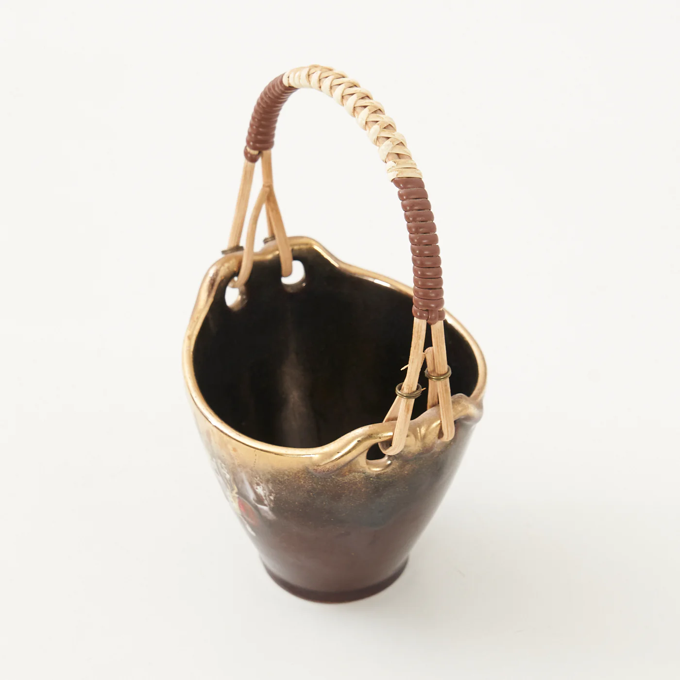 Small Ceramic West German Basket - Image 3