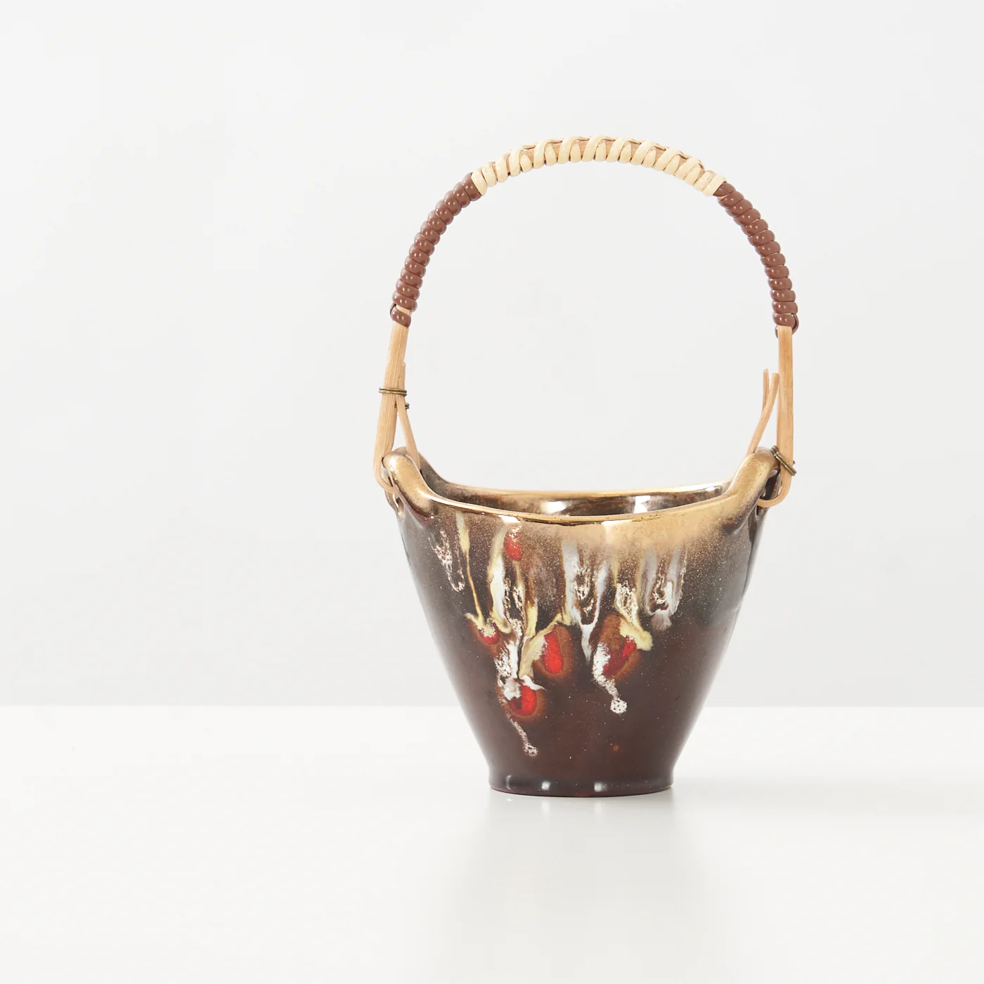 Small Ceramic West German Basket - Image 6