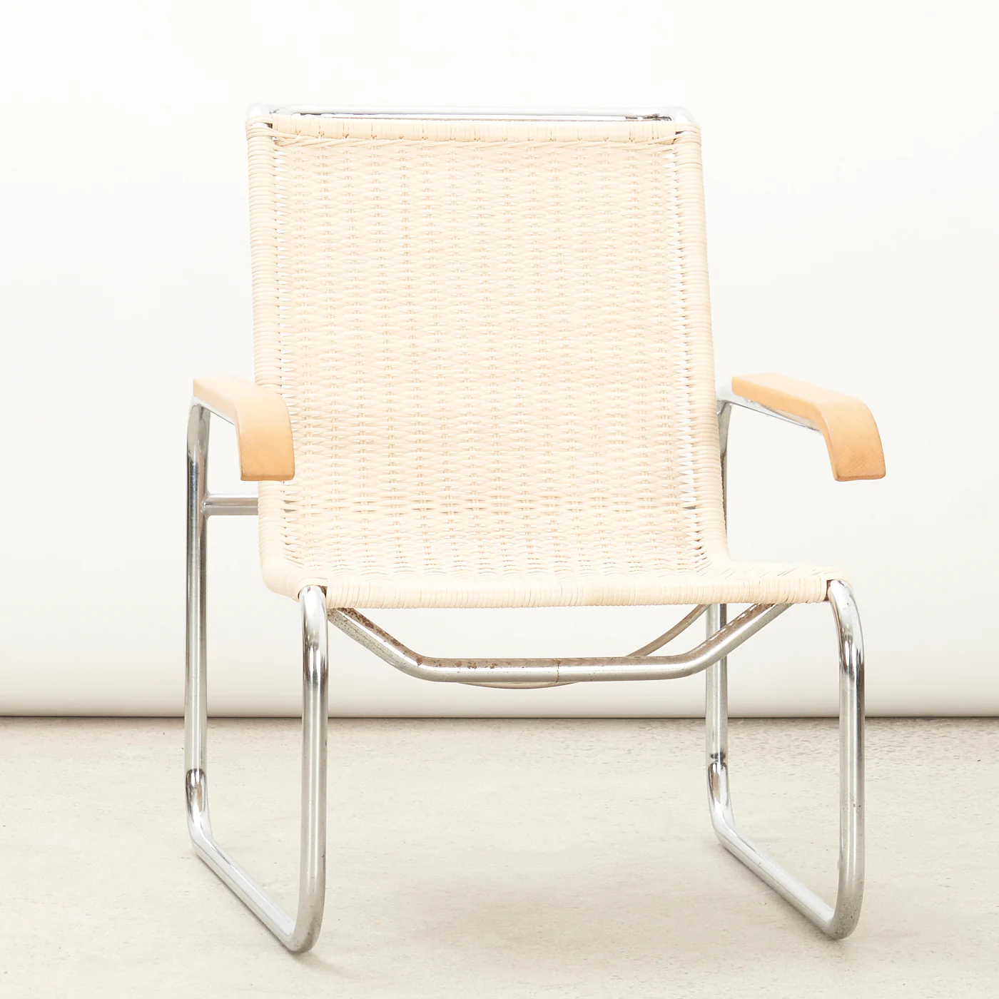 Chrome & Caned 'B35' Arm Chair by Marcel Breuer - Image 3