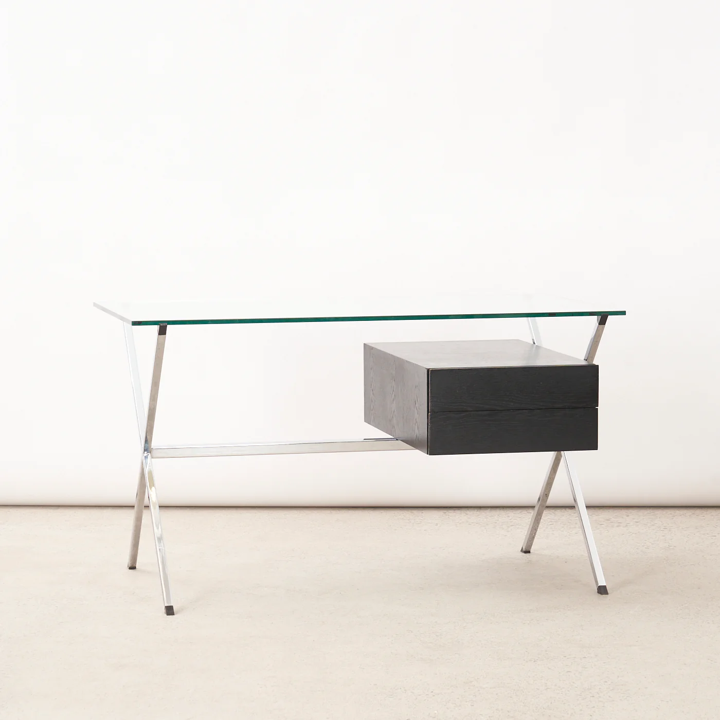 Chrome & Glass Desk by Franco Albini for Knoll