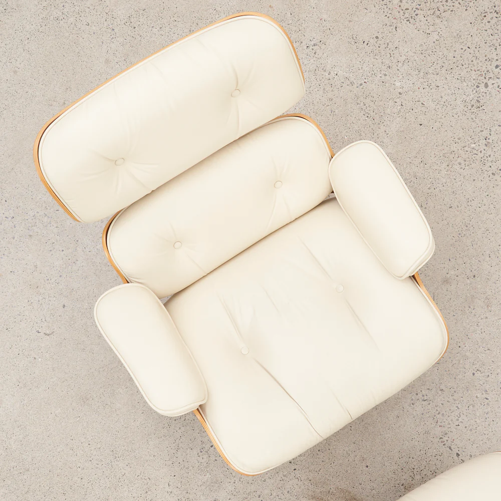 Eames Leather & Walnut Lounge Chair & Ottoman for Herman Miller - Image 6