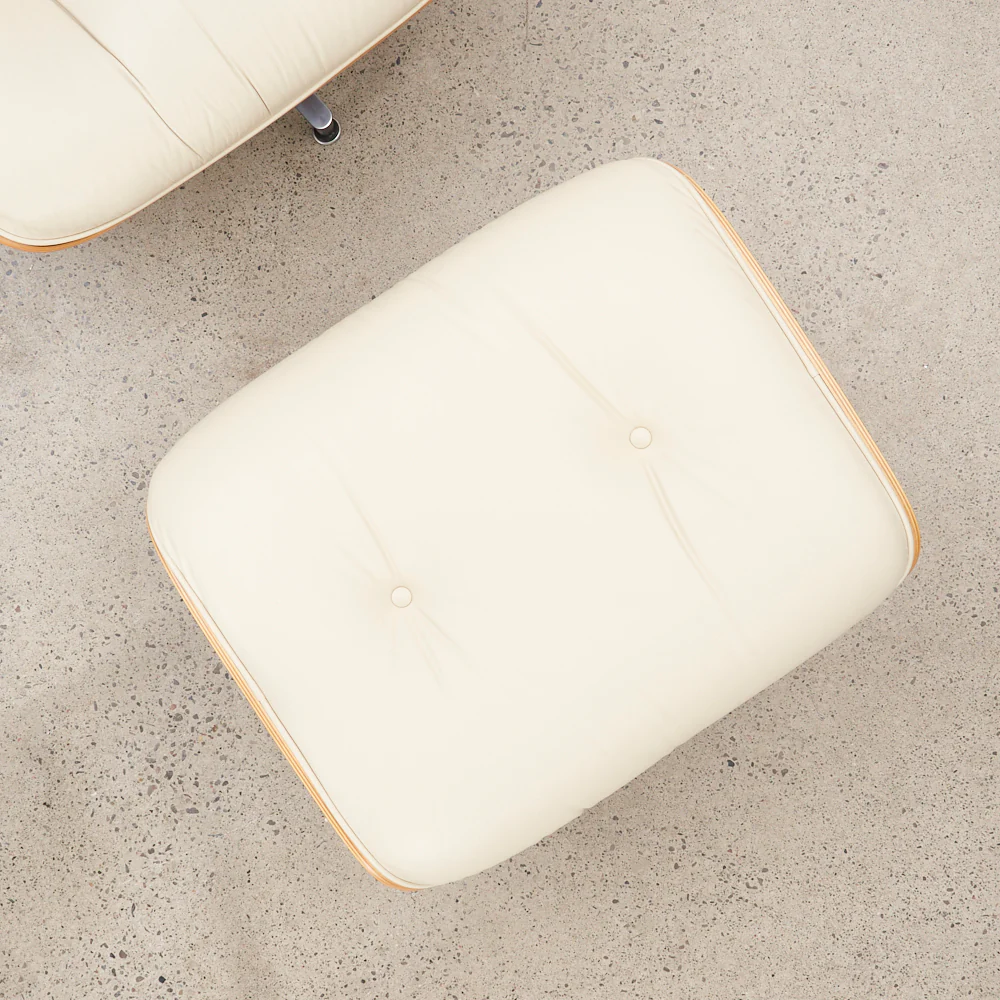 Eames Leather & Walnut Lounge Chair & Ottoman for Herman Miller - Image 7