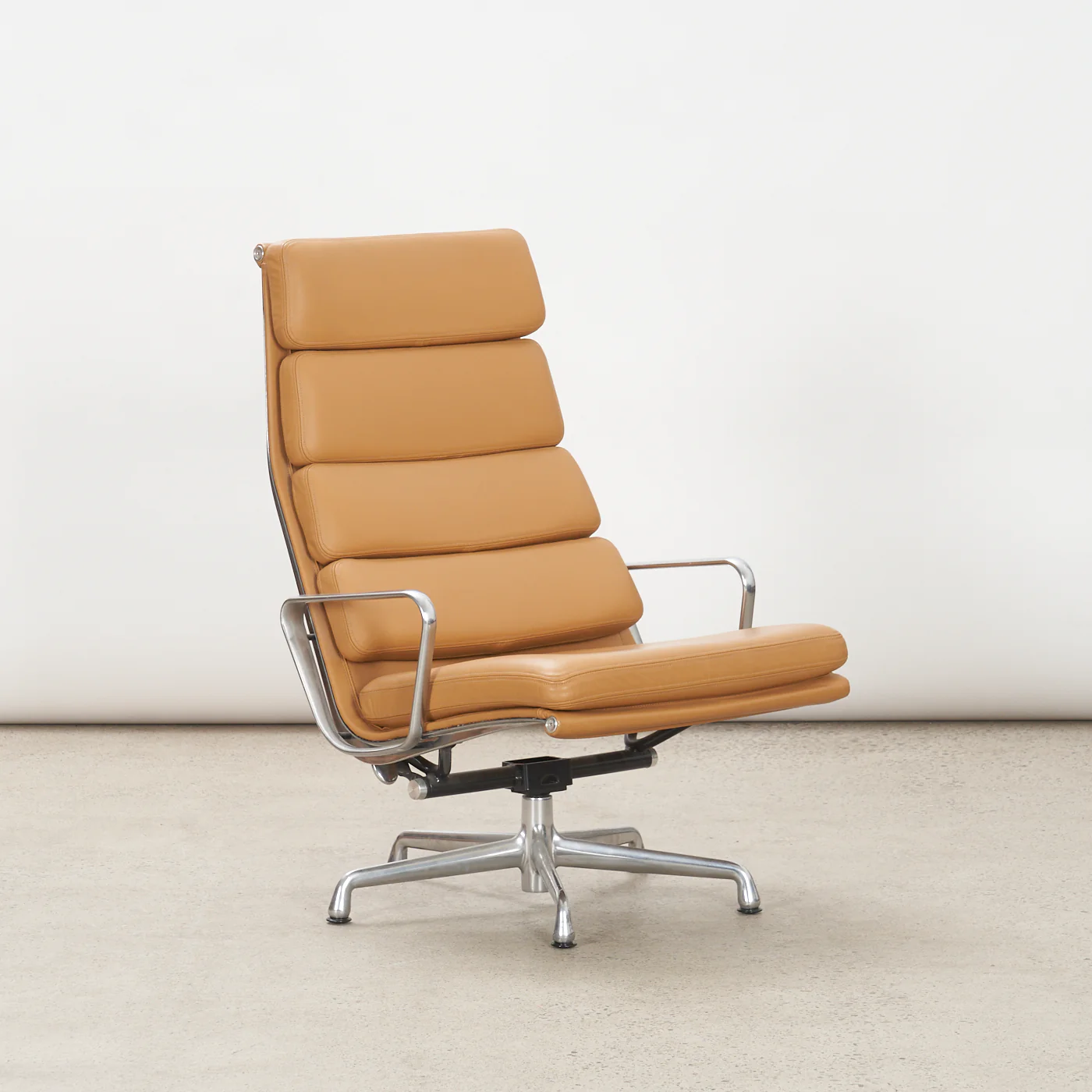 Eames Soft Pad Leather Lounge Chair w/ Tilt for Herman Miller