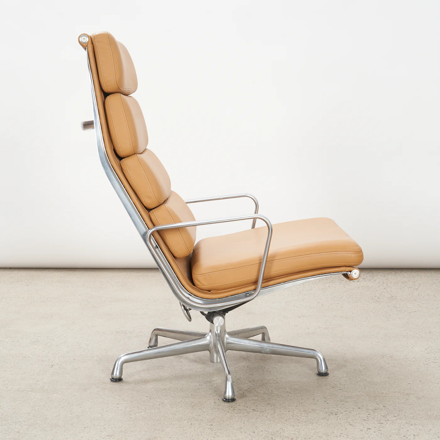 Eames Soft Pad Leather Lounge Chair w/ Tilt for Herman Miller - Image 3