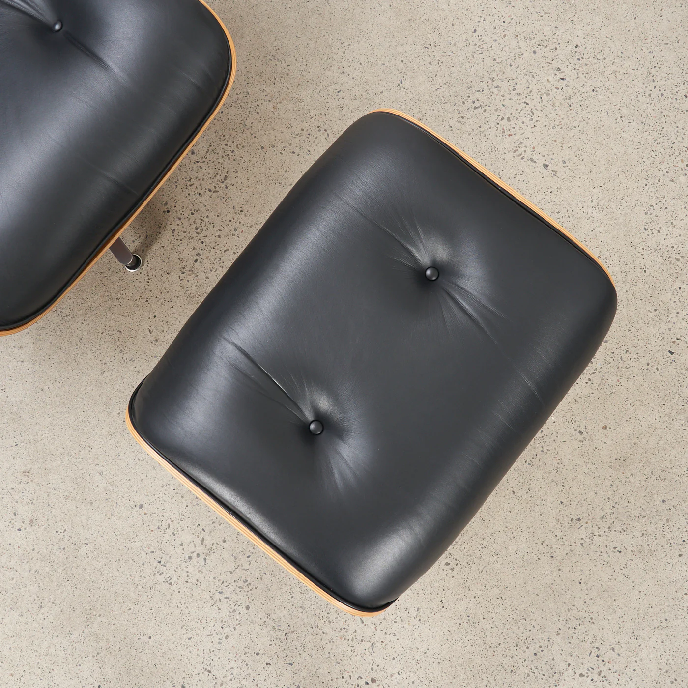 Eames Walnut & Black Leather Lounge Chair & Ottoman for Herman Miller - Image 11