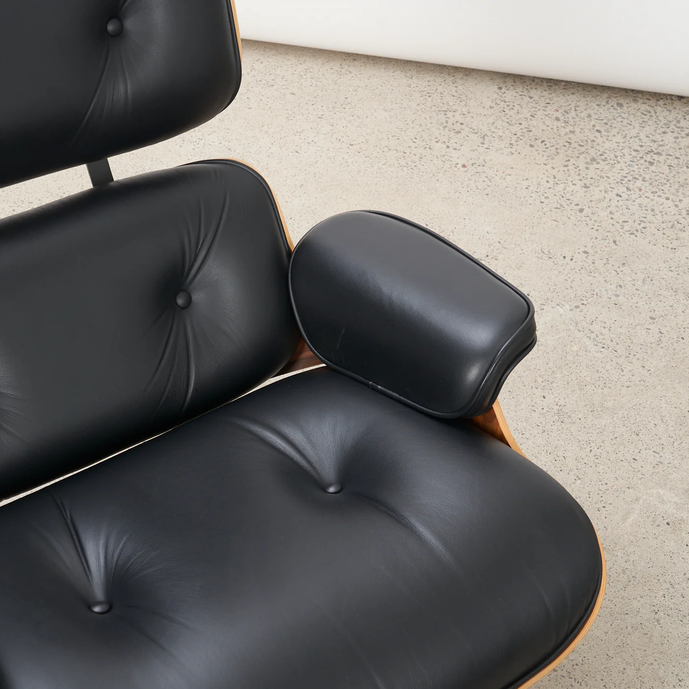 Eames Walnut & Black Leather Lounge Chair & Ottoman for Herman Miller - Image 14