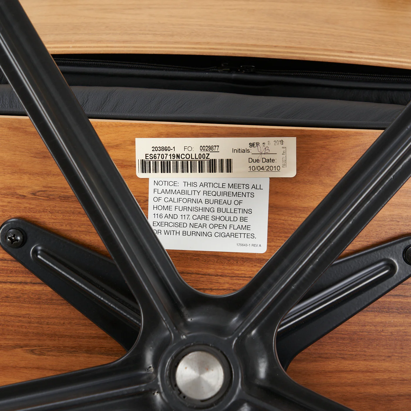 Eames Walnut & Black Leather Lounge Chair & Ottoman for Herman Miller - Image 16