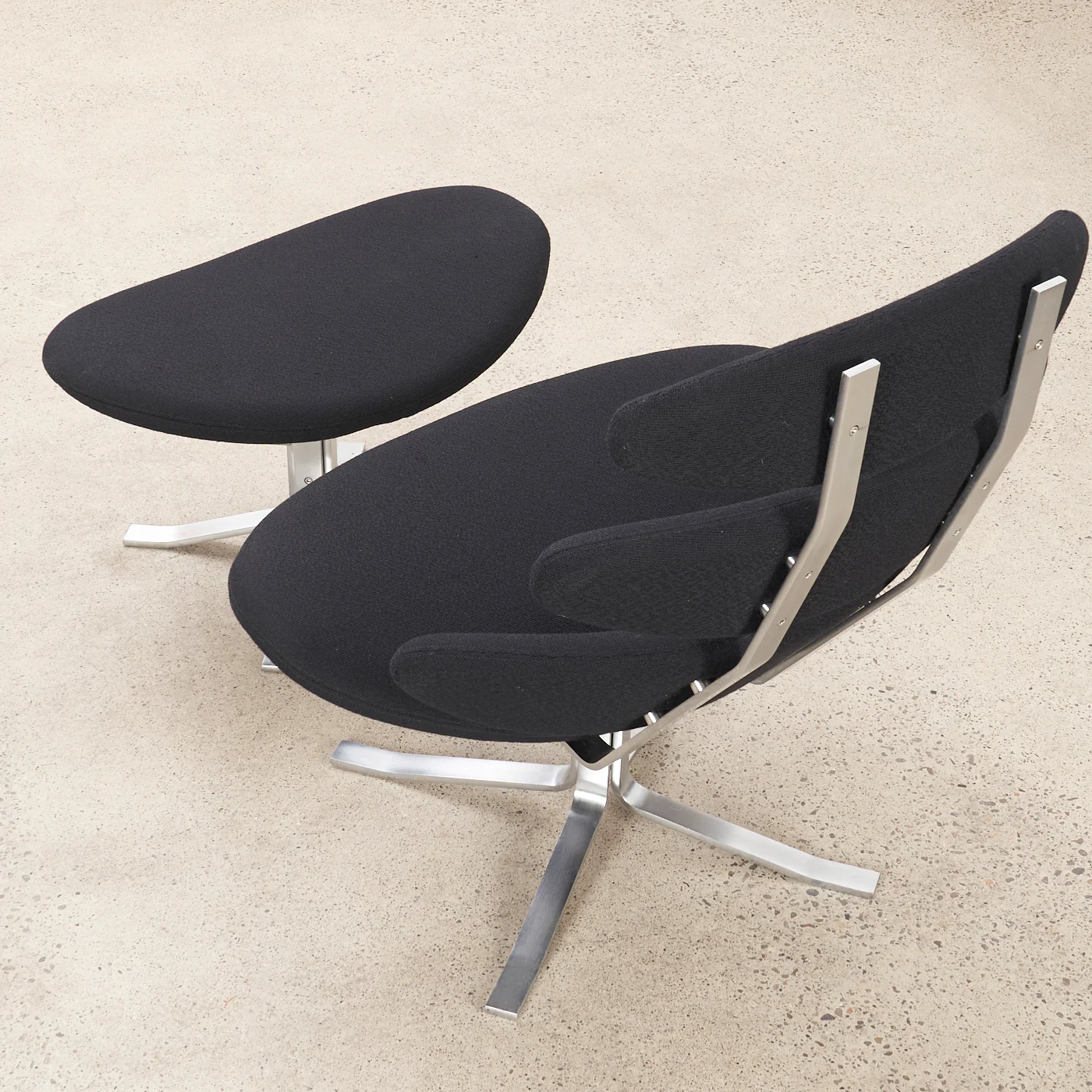 'EJ 5' aka 'Corona' Lounge Chair & Ottoman by Poul Volther for Erik Jørgensen, Denmark - Image 11