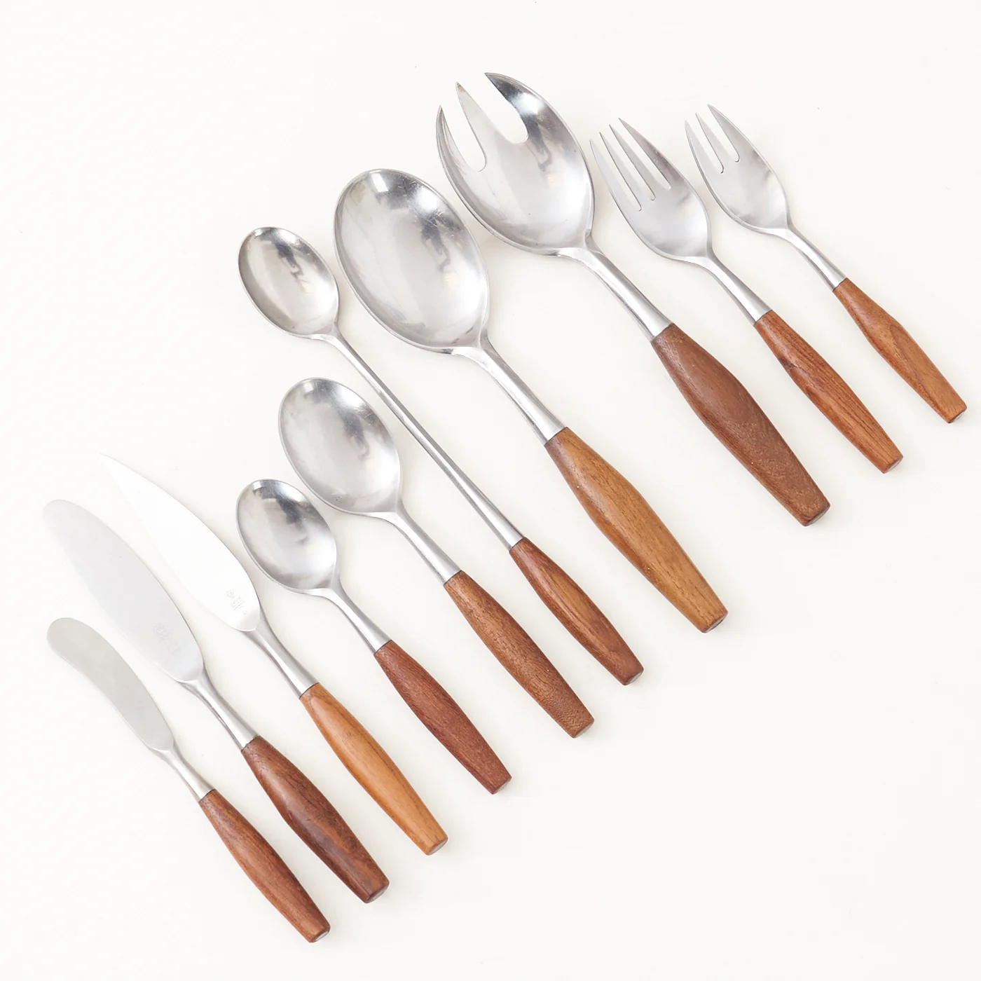 'Fjord' Teak & Stainless Steel Flatware Set by Jens Quistgaard for Dansk, Denmark - Image 2