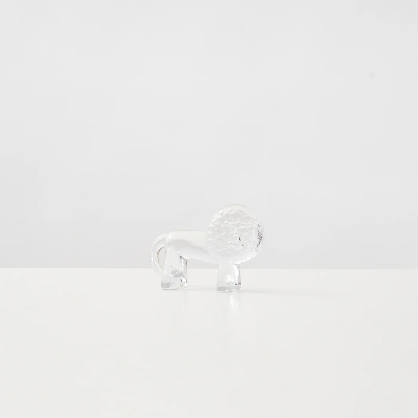 Glass Lion Paperweight by Bertil Vallien for Kosta Boda