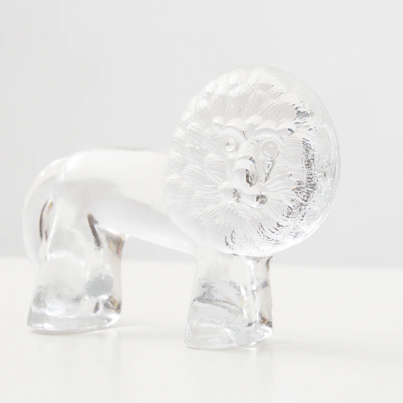 Glass Lion Paperweight by Bertil Vallien for Kosta Boda - Image 2
