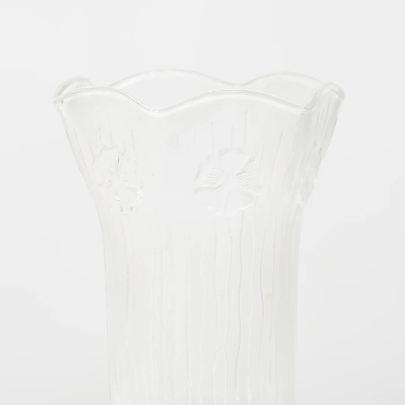 Glass Vase w/ Floral Motif, Italy - Image 3