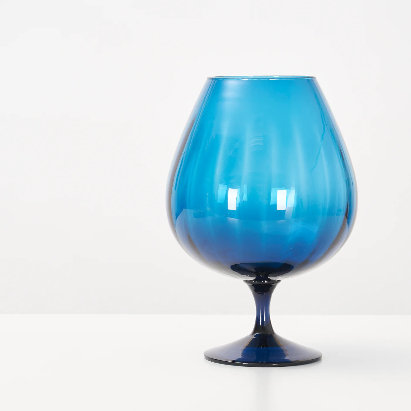 Large Brandy Glass Vase by Empoli, Italy - Image 4