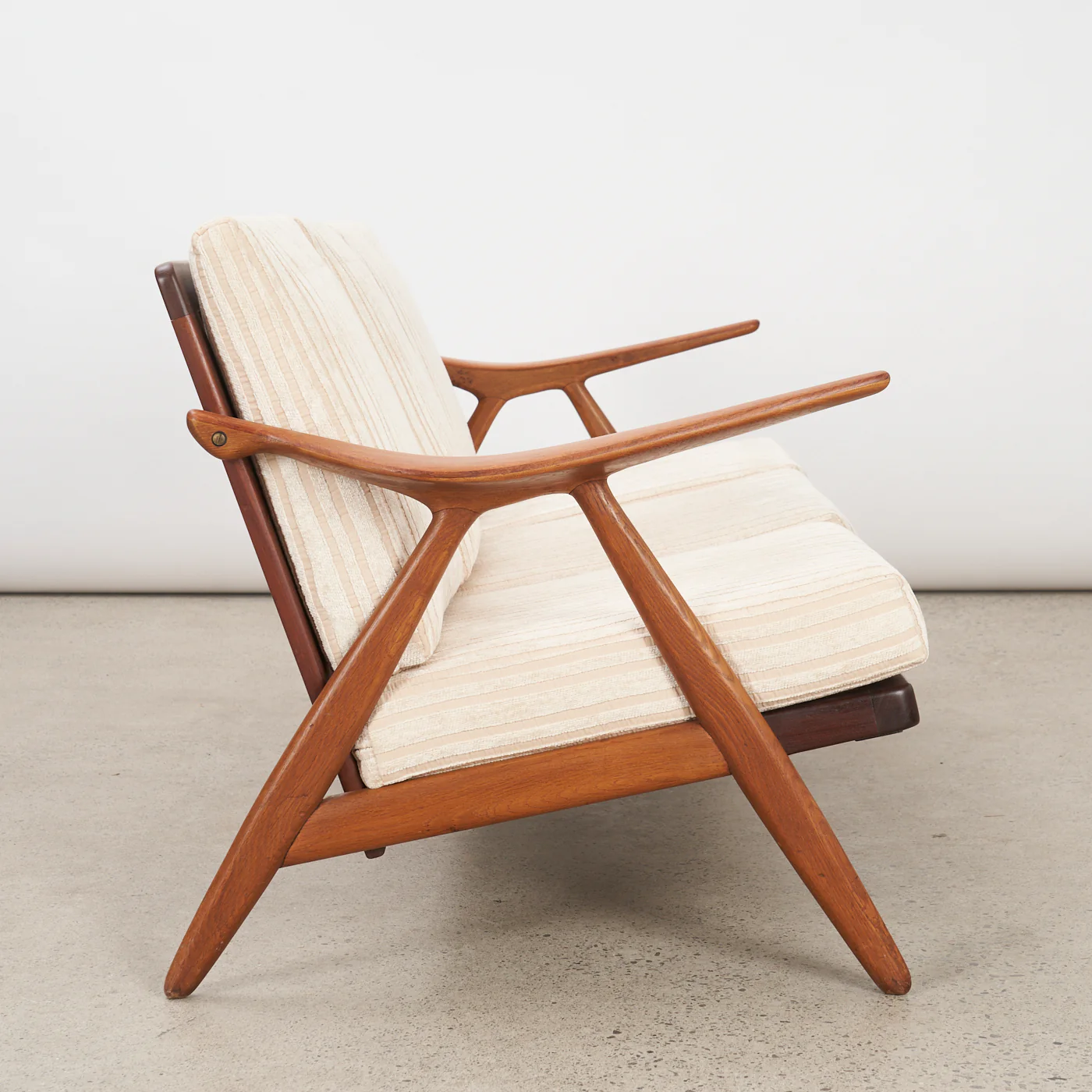 Oak & Teak 3 Seater Sofa by Arne Hovmand-Olsen for Komfort, Denmark - Image 10