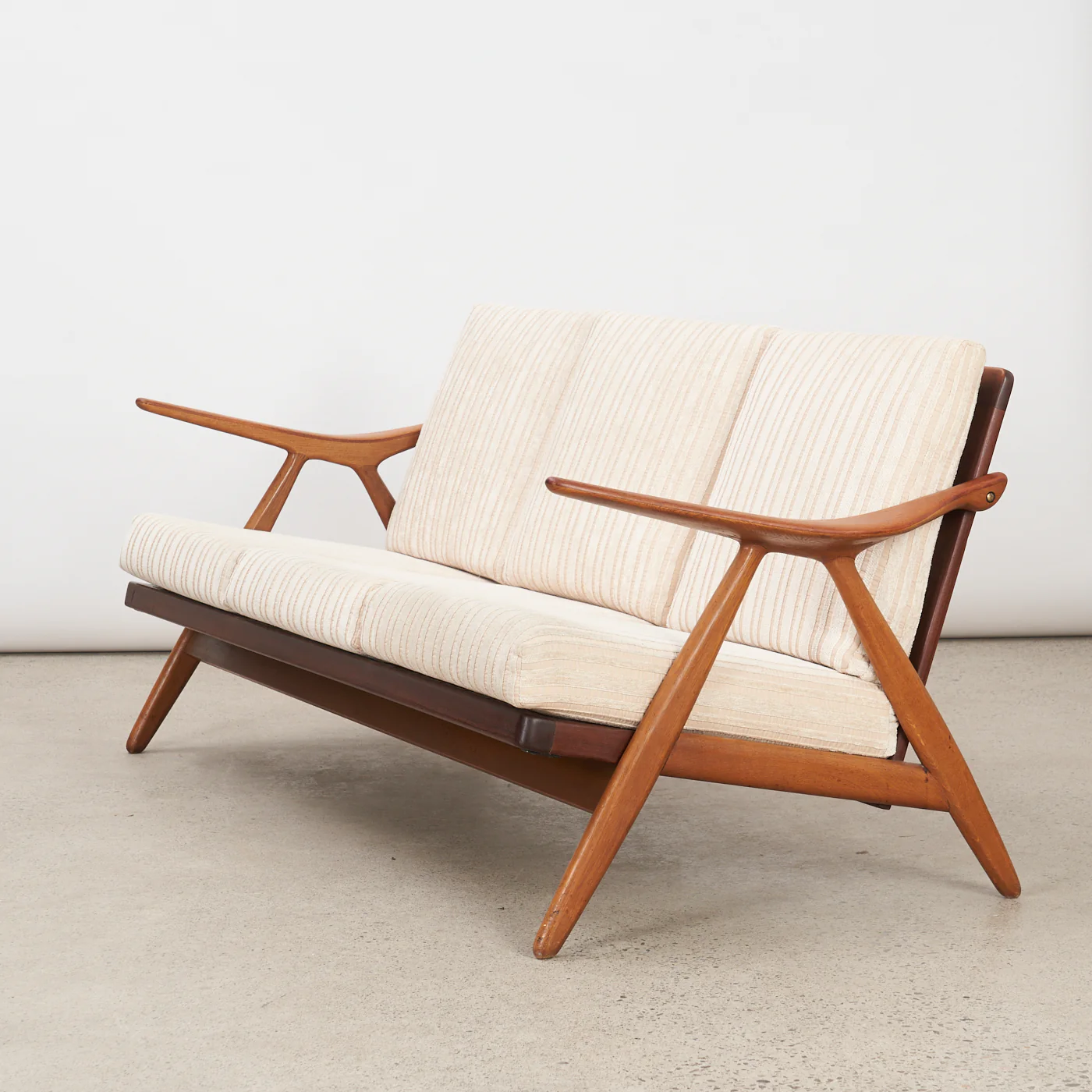 Oak & Teak 3 Seater Sofa by Arne Hovmand-Olsen for Komfort, Denmark - Image 4
