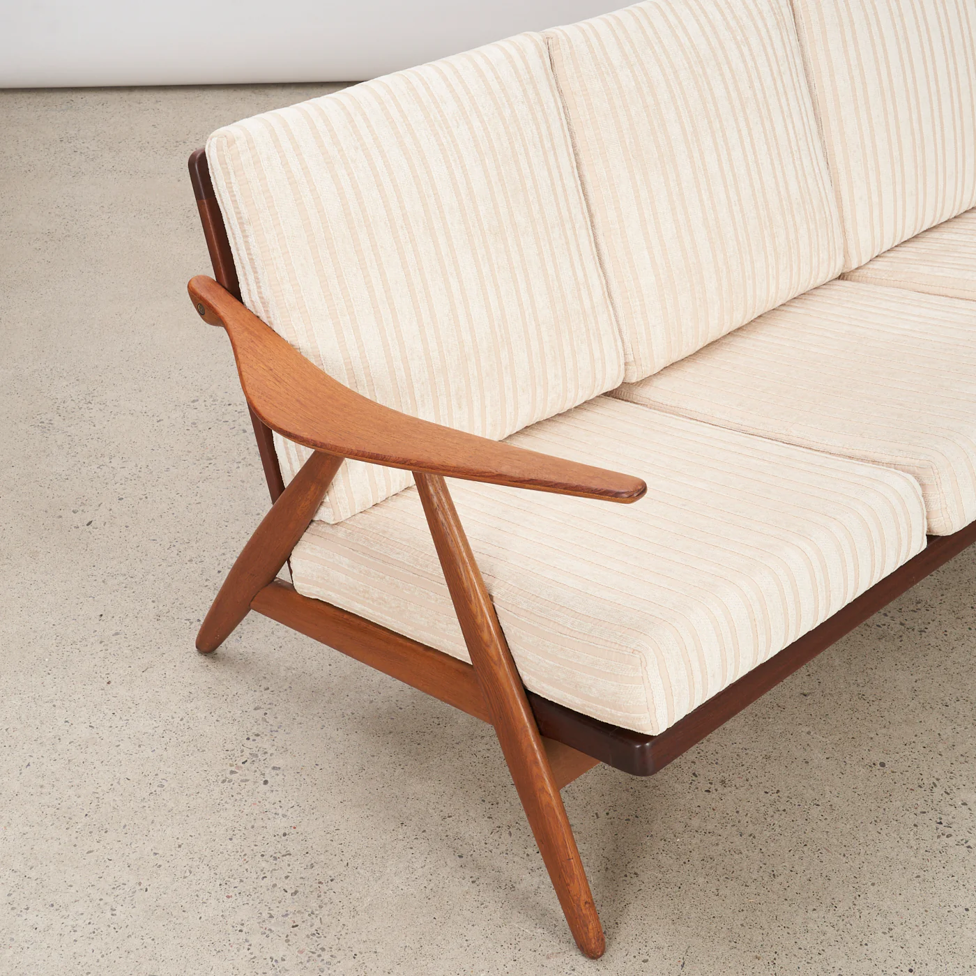 Oak & Teak 3 Seater Sofa by Arne Hovmand-Olsen for Komfort, Denmark - Image 5