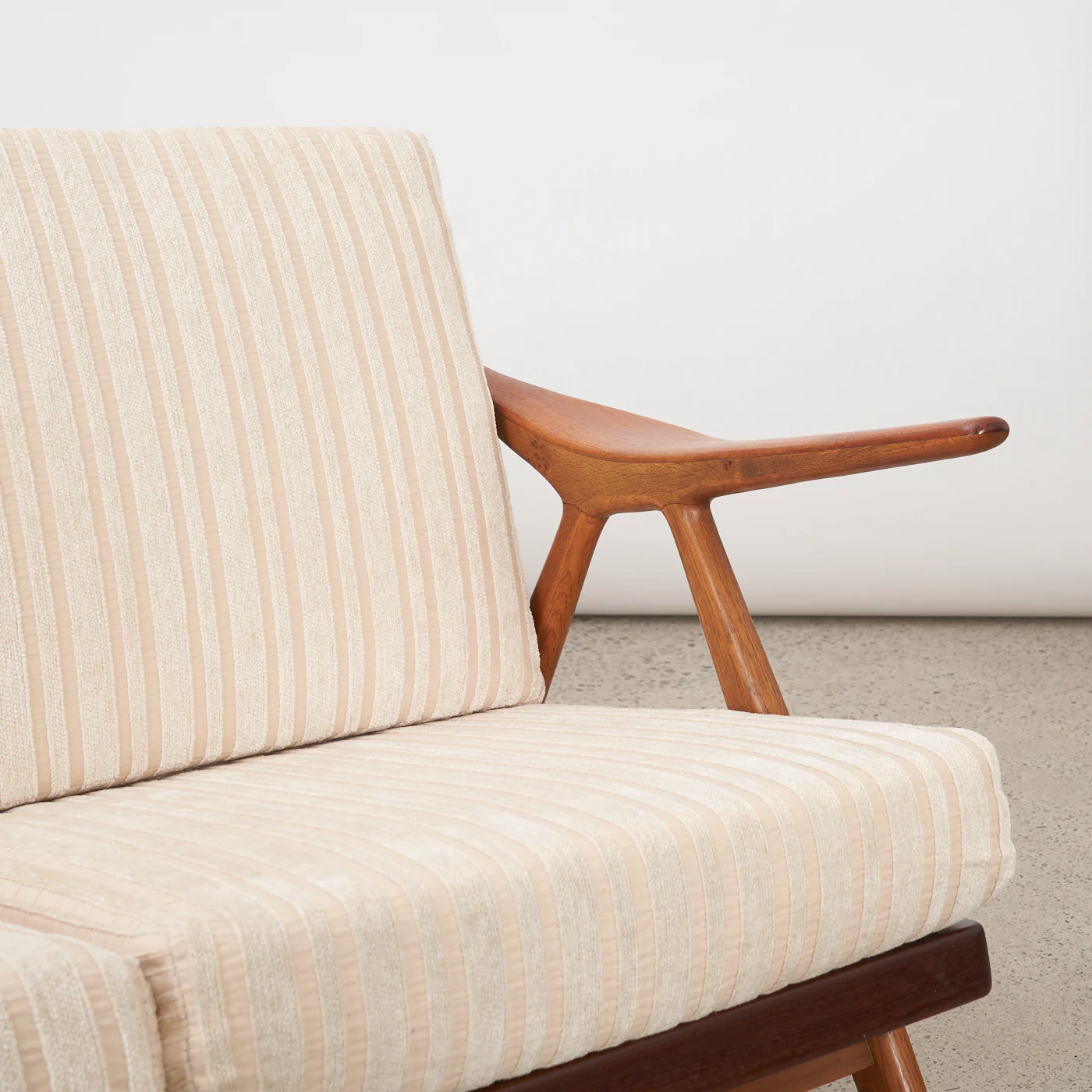 Oak & Teak 3 Seater Sofa by Arne Hovmand-Olsen for Komfort, Denmark - Image 9