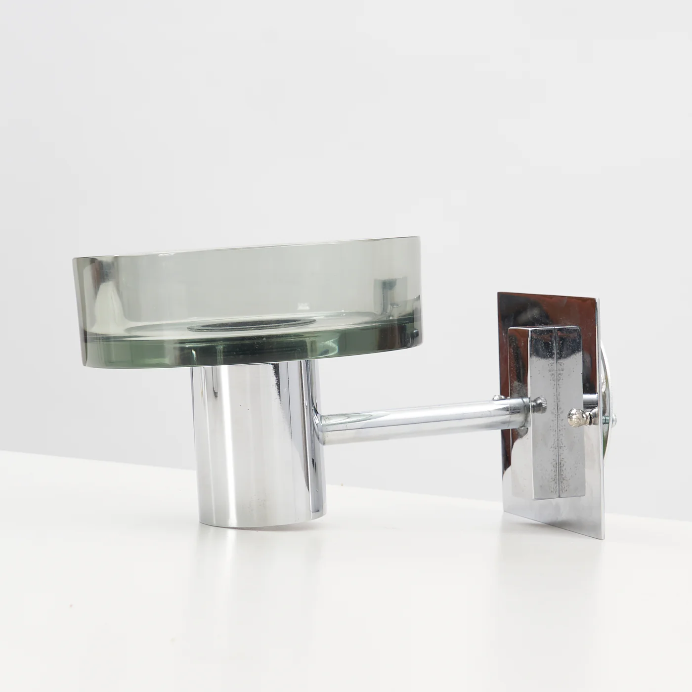 Pair of Chrome & Glass Wall Sconces by Flavio Poli for Seguso, Italy - Image 6
