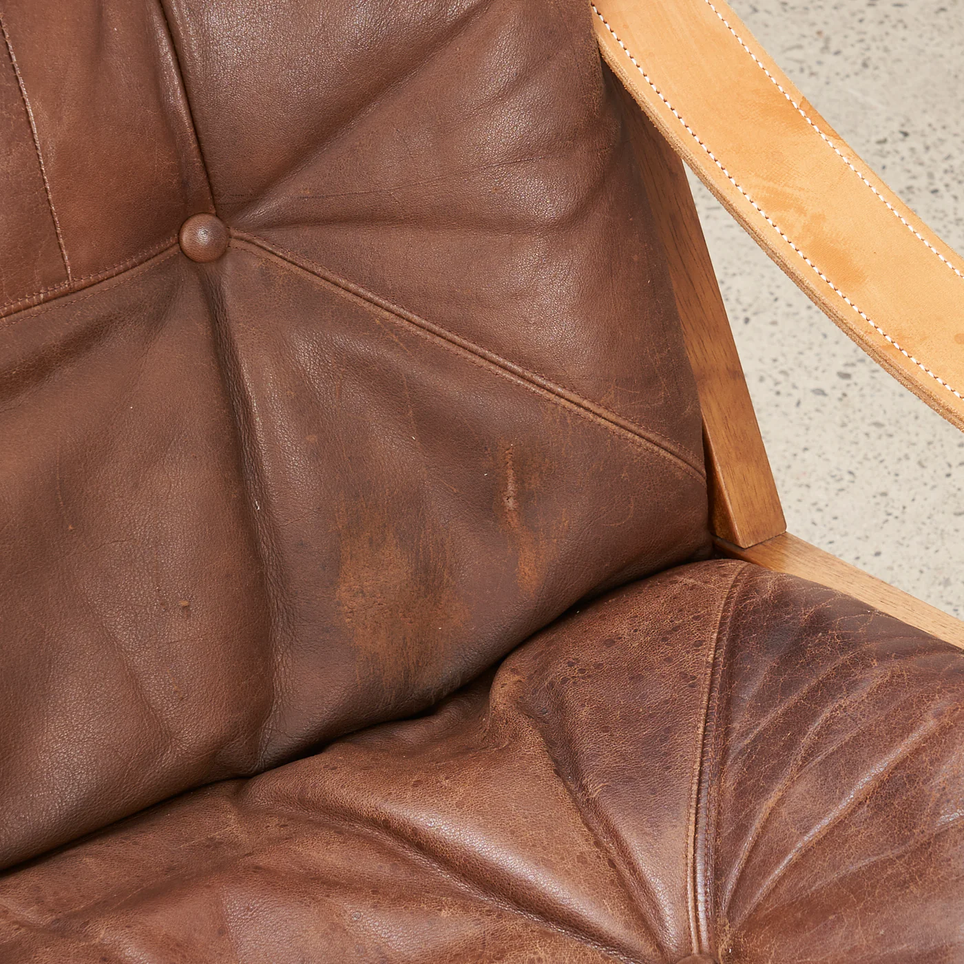 Pair of Oak & Leather 'Hunter' Lounge Chairs by Torbjørn Afdal for Bruksbo, Norway - Image 12