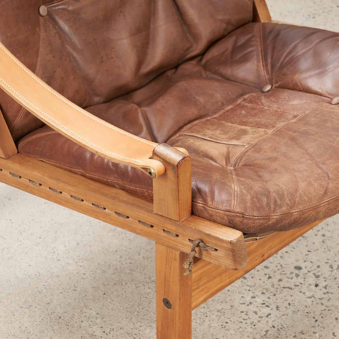 Pair of Oak & Leather 'Hunter' Lounge Chairs by Torbjørn Afdal for Bruksbo, Norway - Image 13