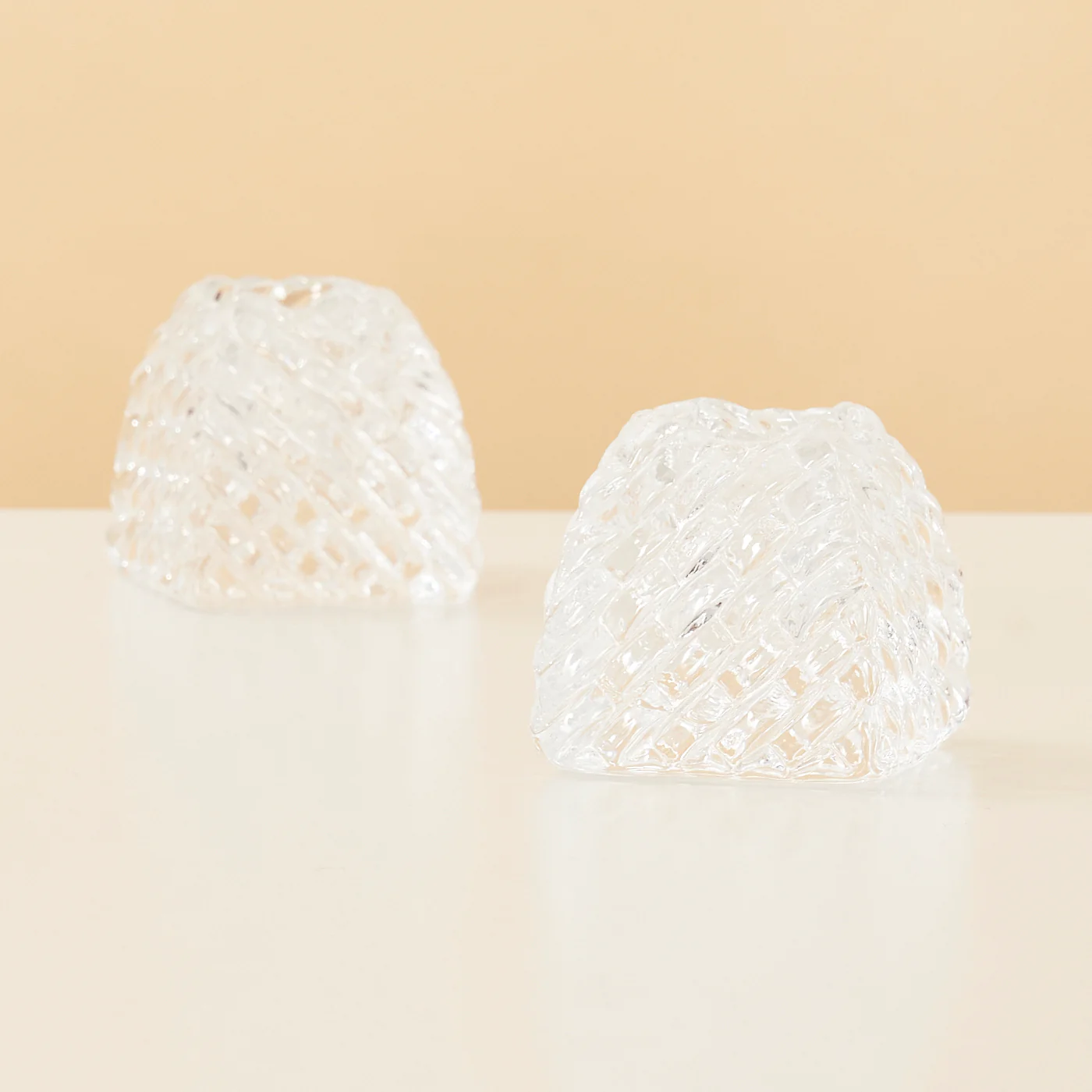 Pair of 'Solitaire' Votive Glass Candle Holders by Kjell Engman for Kosta Boda - Image 2