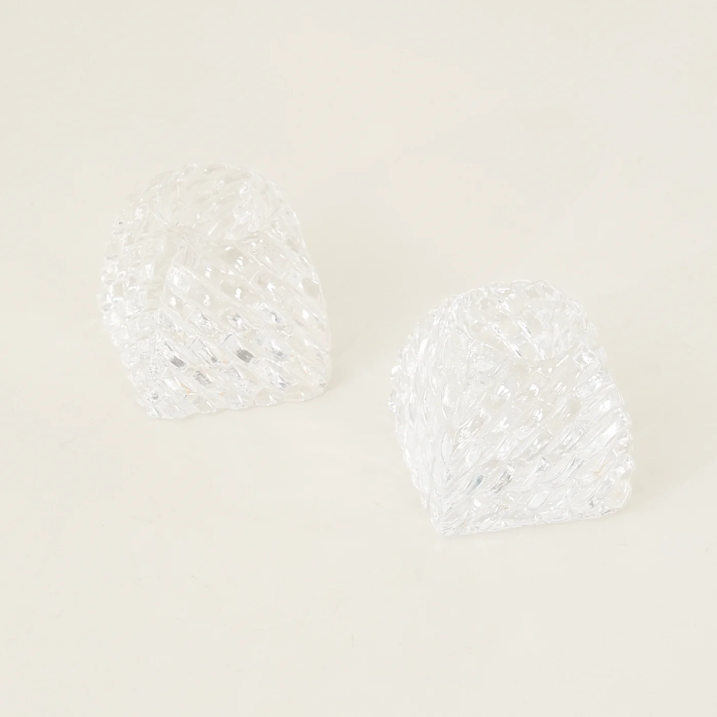 Pair of 'Solitaire' Votive Glass Candle Holders by Kjell Engman for Kosta Boda - Image 3