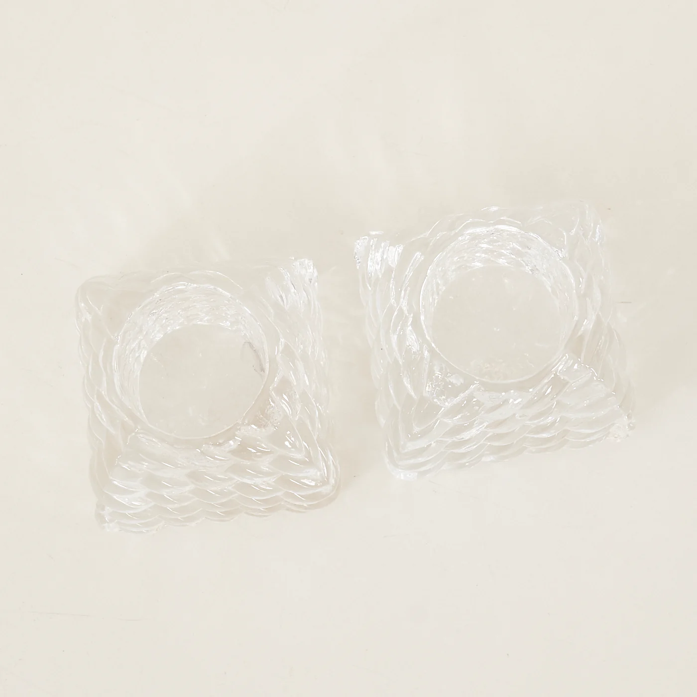 Pair of 'Solitaire' Votive Glass Candle Holders by Kjell Engman for Kosta Boda - Image 4