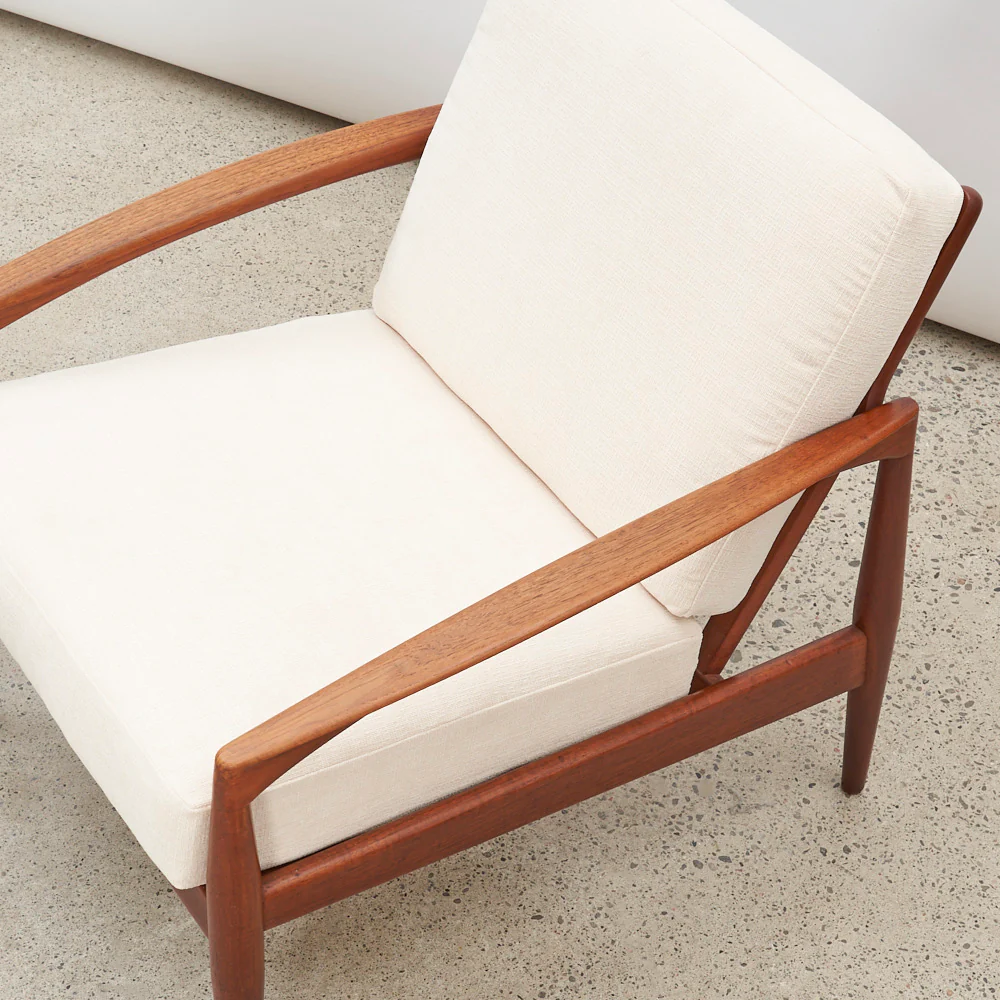 Pair of Teak ‘Paper Knife' Lounge Chairs by Kai Kristiansen for Magnus Olesen, Denmark - Image 12