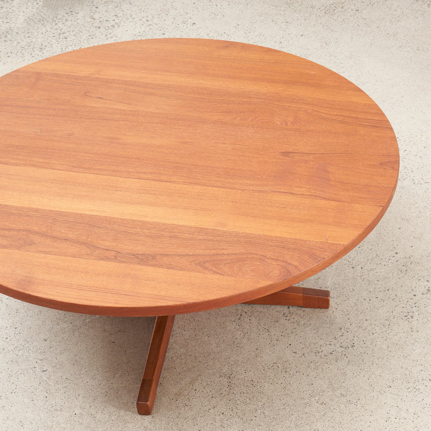 Round Solid Teak Coffee Table - Image 4
