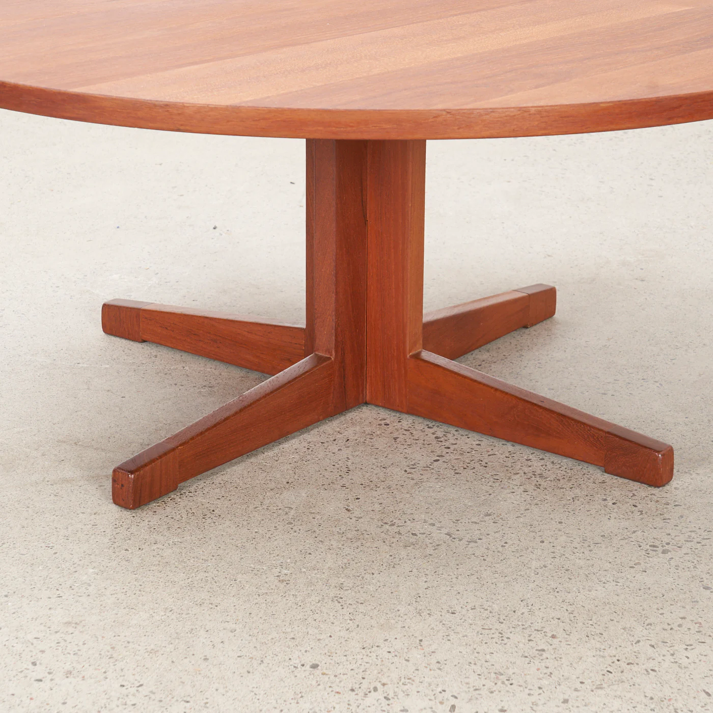 Round Solid Teak Coffee Table - Image 5