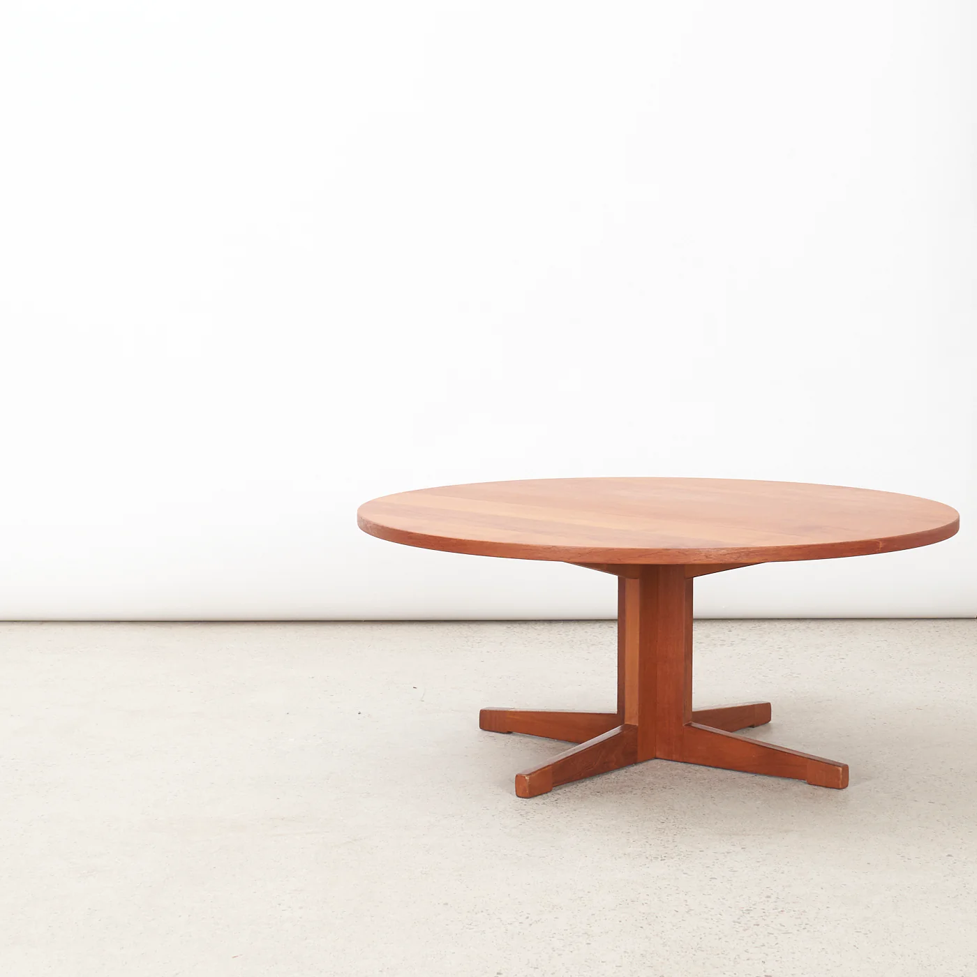 Round Solid Teak Coffee Table - Image 6
