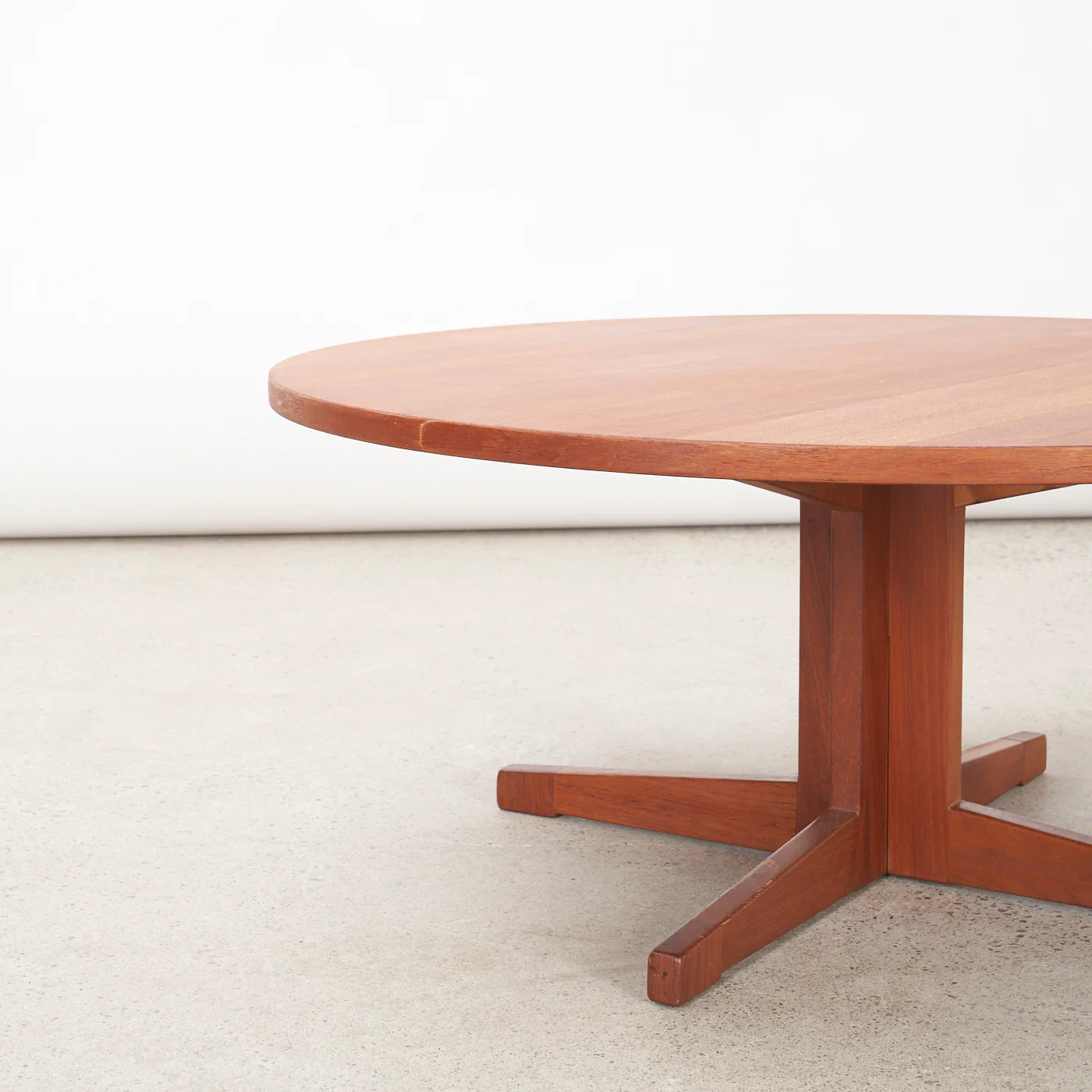 Round Solid Teak Coffee Table - Image 7