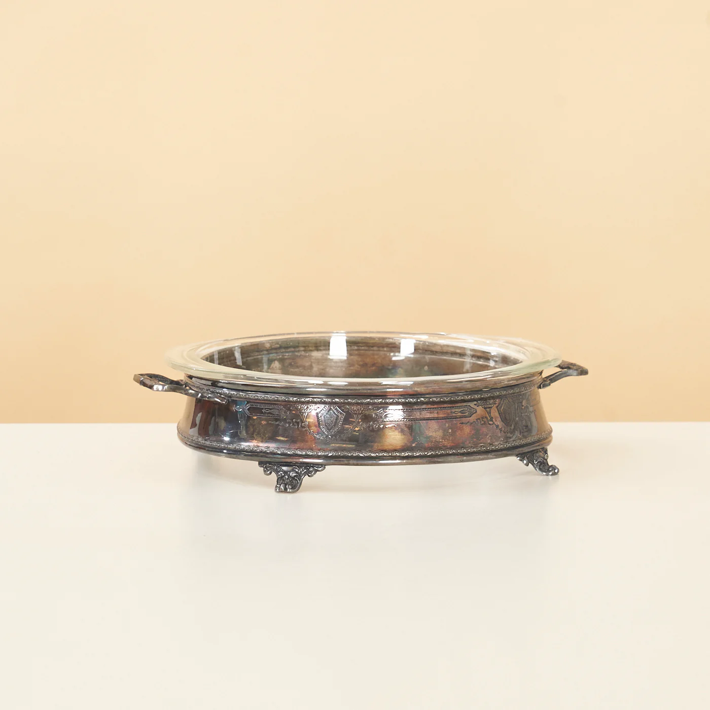 Serving Dish w/ Silver Plated Base