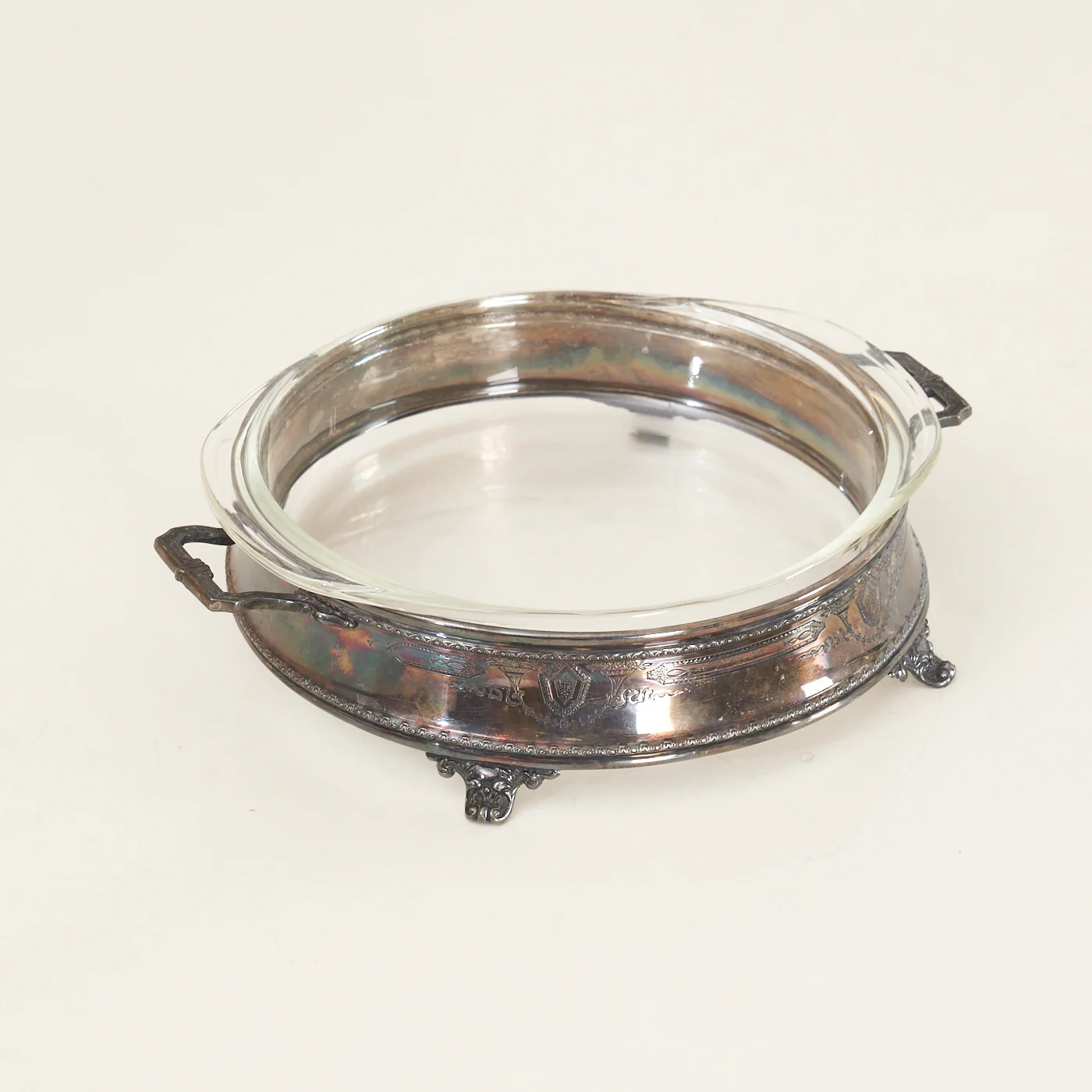 Serving Dish w/ Silver Plated Base - Image 2