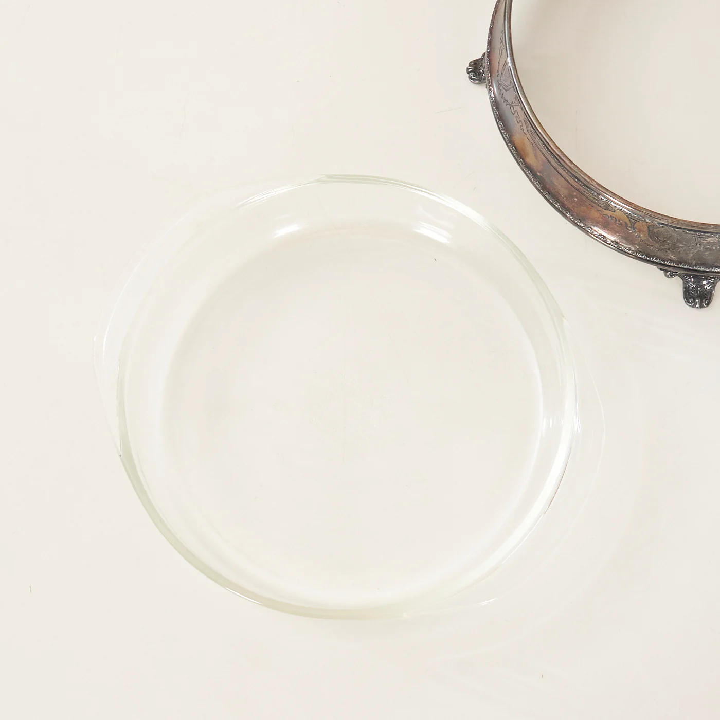 Serving Dish w/ Silver Plated Base - Image 3
