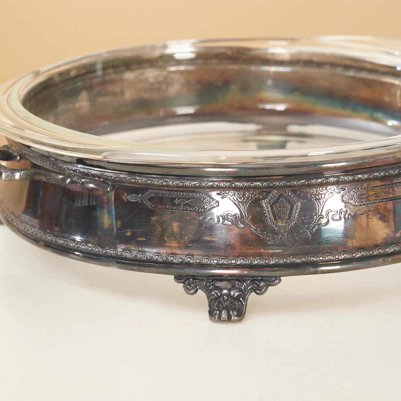 Serving Dish w/ Silver Plated Base - Image 5
