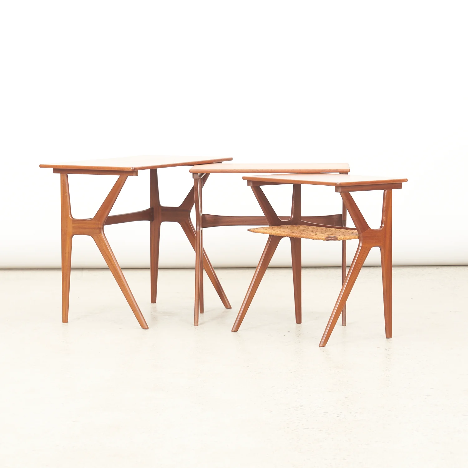 Set of 3 Teak Nesting Tables by Johannes Andersen for CFC Silkeborg, Denmark - Image 13