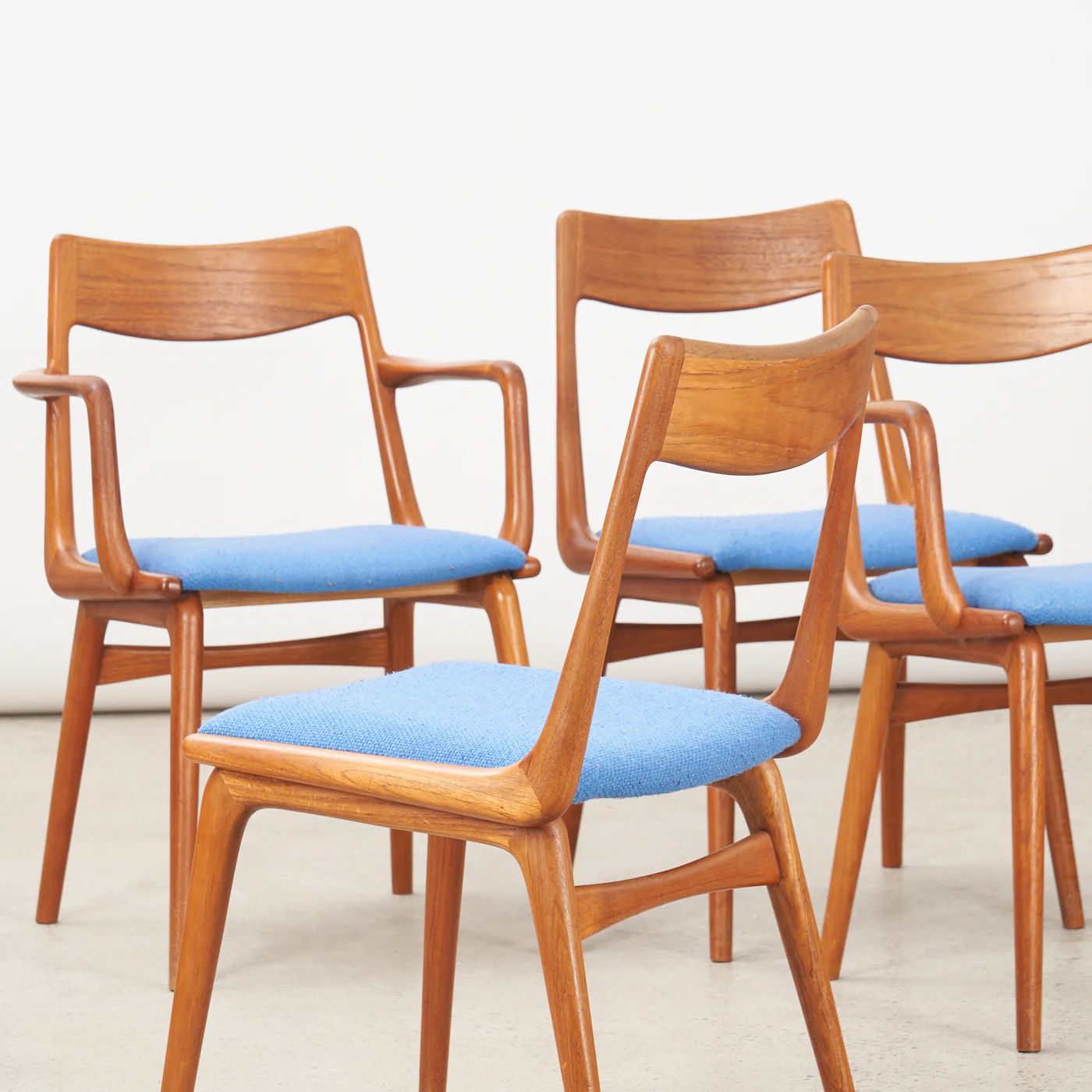 Set of 4 ‘Boomerang’ Teak Dining Chairs by Alfred Christensen for Slagelse Møbelværk - Image 12