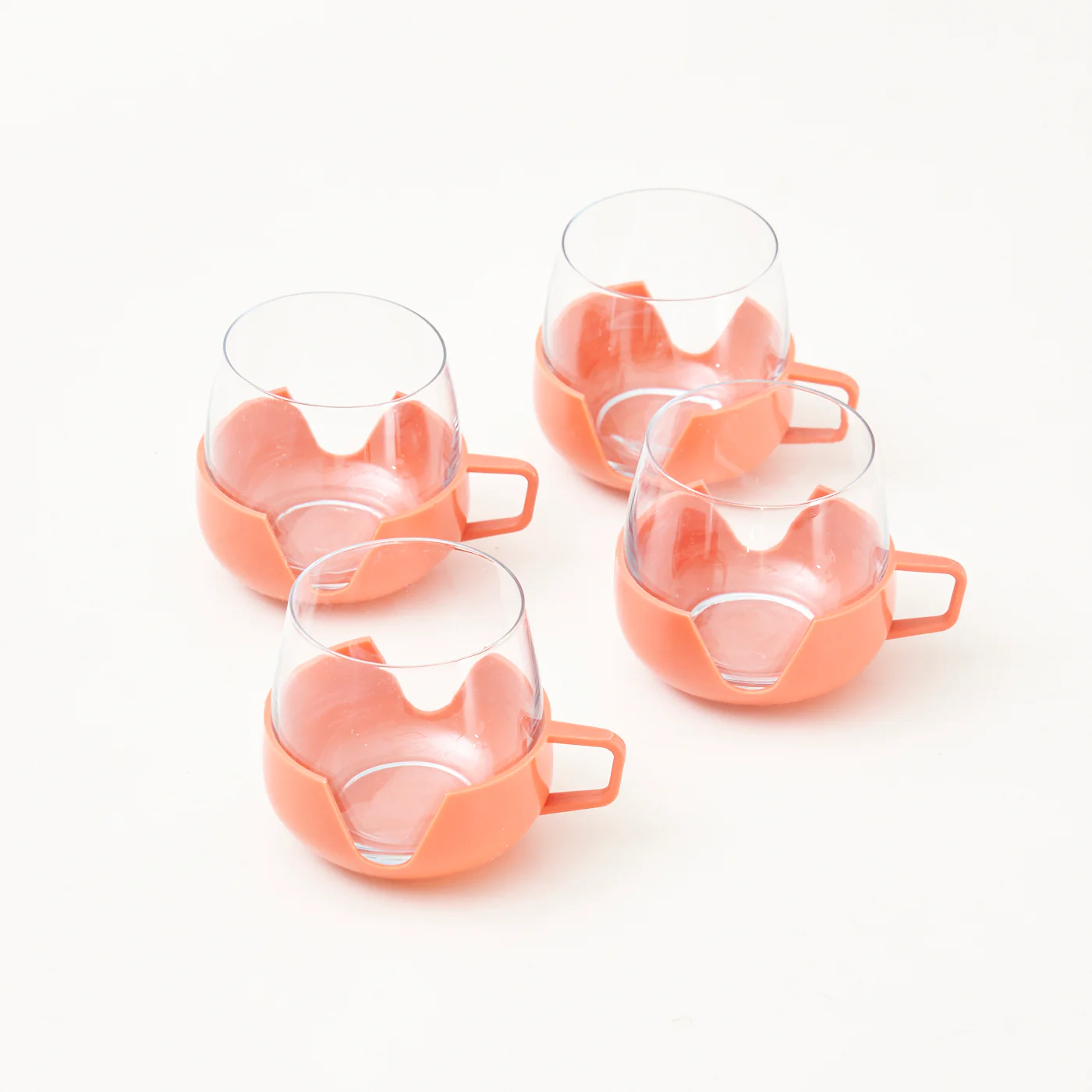 Set of 4 Drinking Glasses w/ Plastic Handles - Image 2