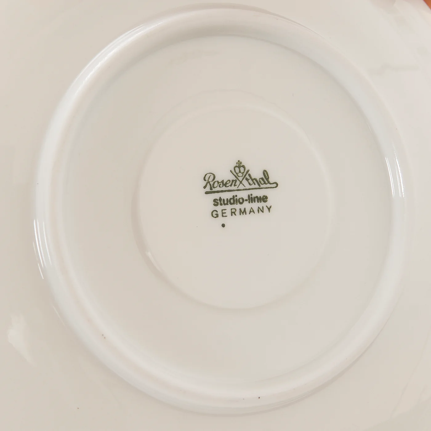 Set of 4 'Orchid Romance' Tea Cups & Saucers by Bjørn Wiinblad for Rosenthal, Germany - Image 9