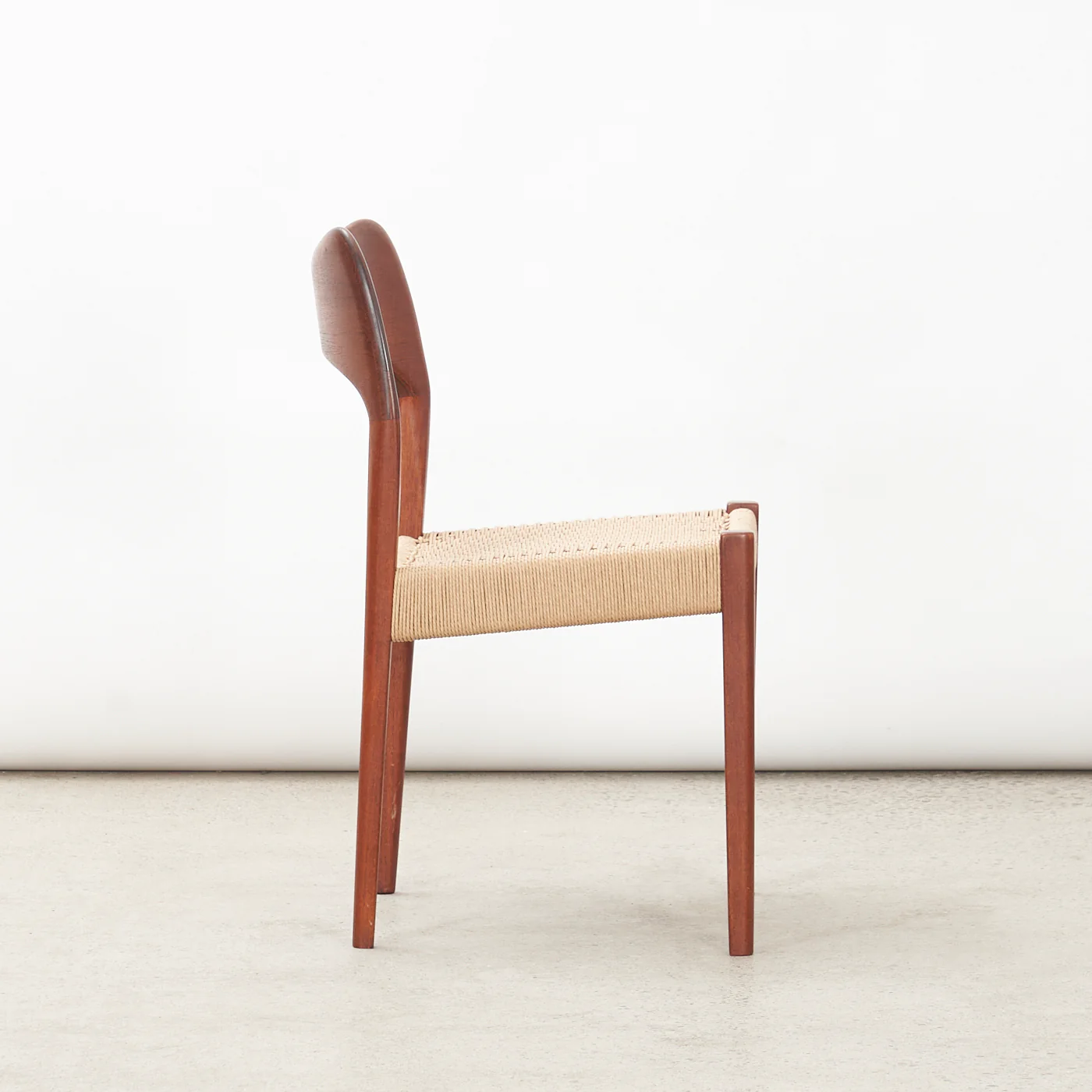 Set of 4 Teak & Danish Cord Dining Chairs by Arne Hovmand Olsen for Mogens Kold, Denmark - Image 6