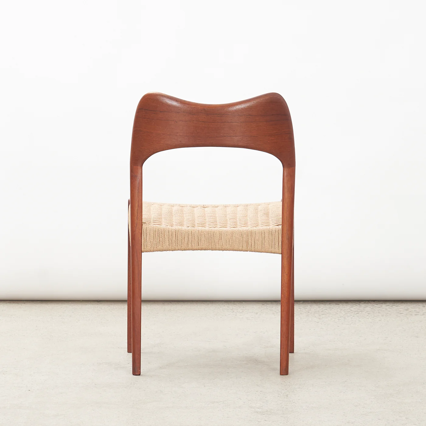 Set of 4 Teak & Danish Cord Dining Chairs by Arne Hovmand Olsen for Mogens Kold, Denmark - Image 7