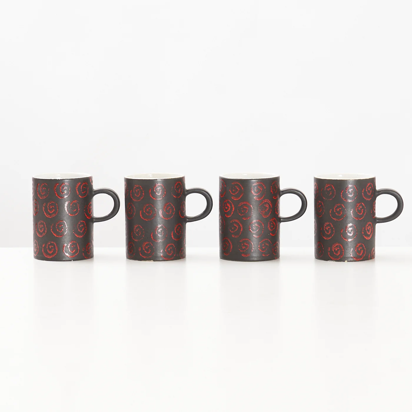 Set of 4 West German Ceramic Mugs - Image 5